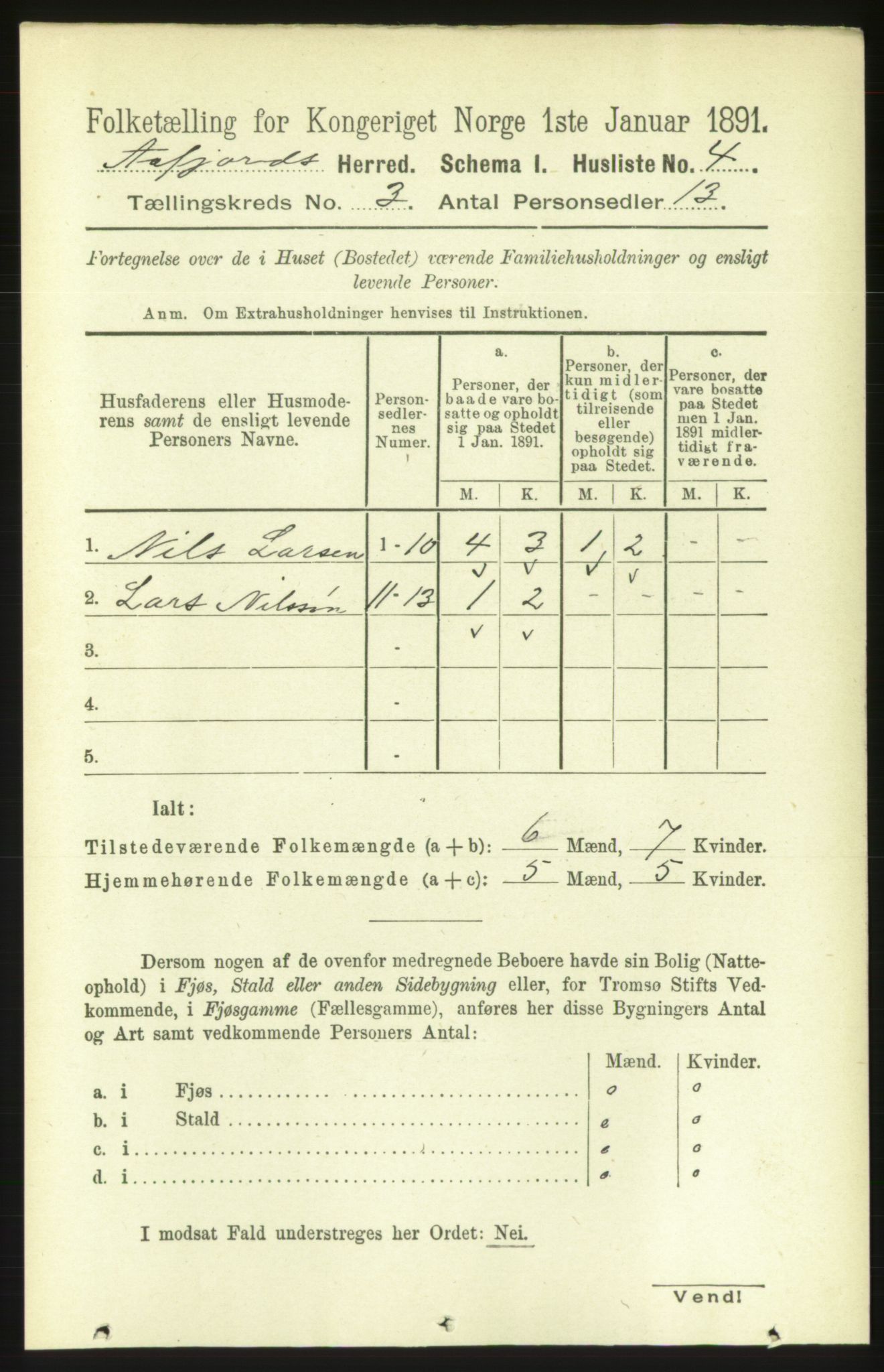 RA, 1891 census for 1630 Åfjord, 1891, p. 555