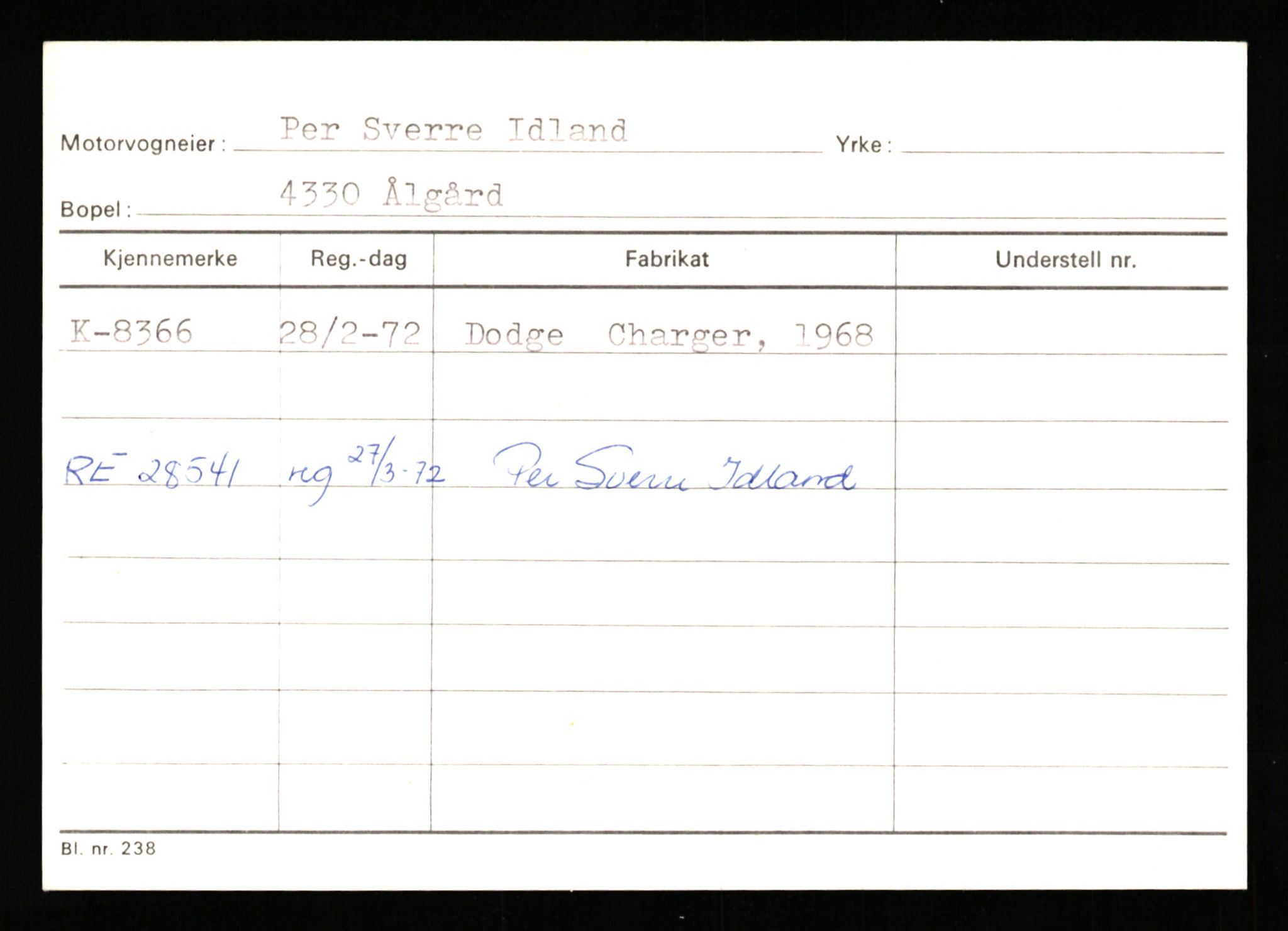 Stavanger trafikkstasjon, AV/SAST-A-101942/0/G/L0002: Registreringsnummer: 5791 - 10405, 1930-1971, p. 1487