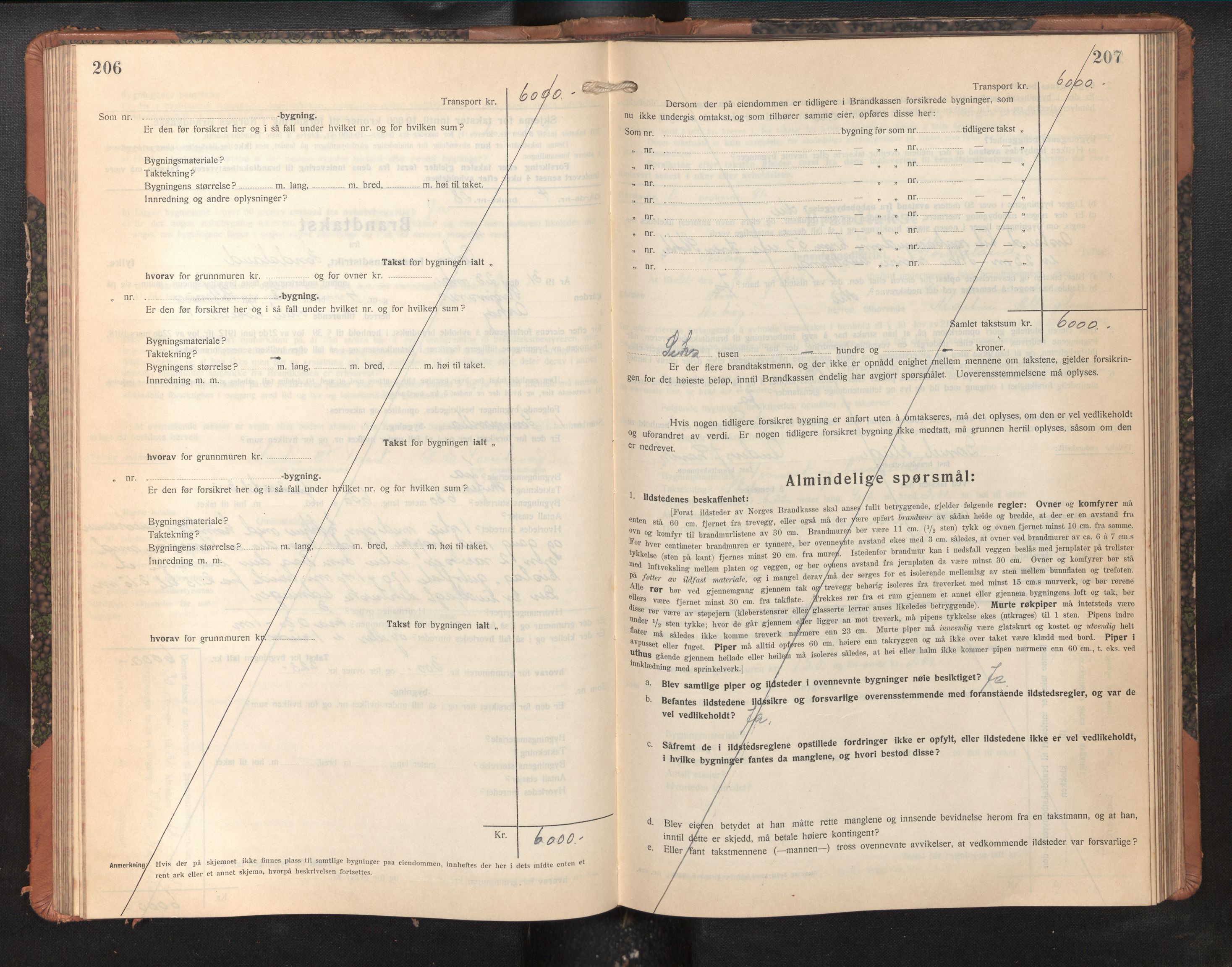 Lensmannen i Askøy, AV/SAB-A-31001/0012/L0009: Branntakstprotokoll, skjematakst, 1927-1934, p. 206-207