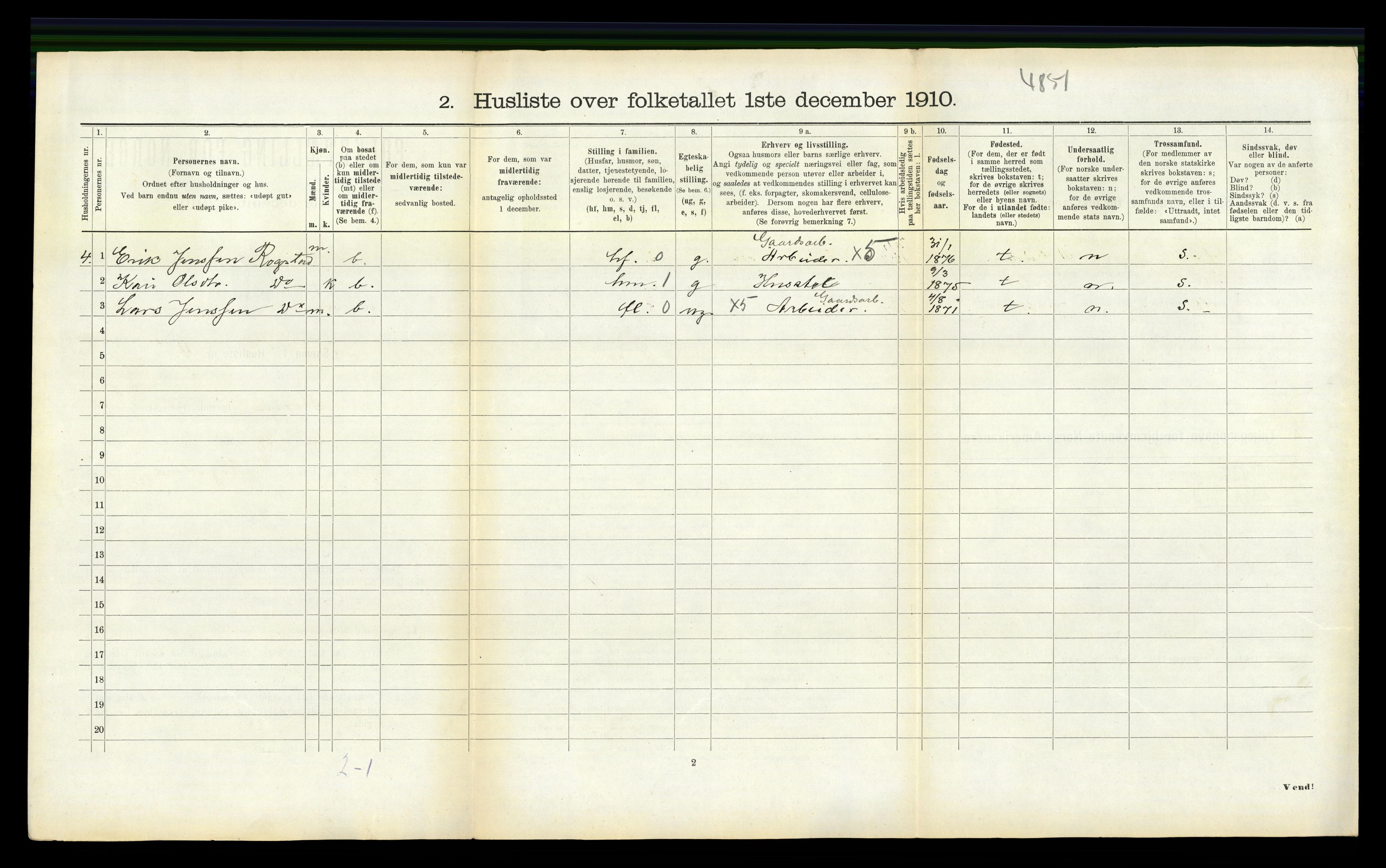 RA, 1910 census for Støren, 1910, p. 427