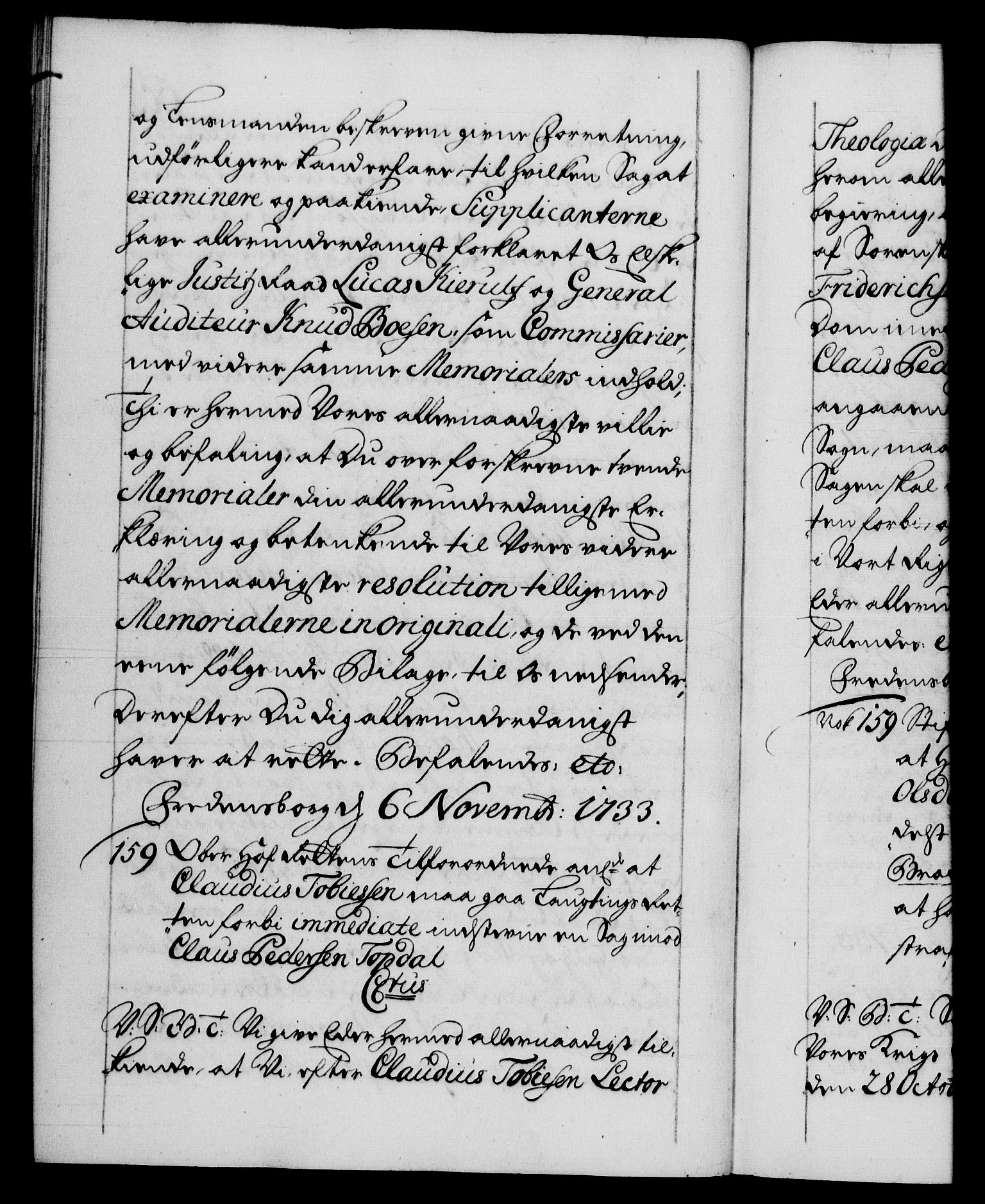 Danske Kanselli 1572-1799, RA/EA-3023/F/Fc/Fca/Fcab/L0025: Norske tegnelser, 1730-1733, p. 605b