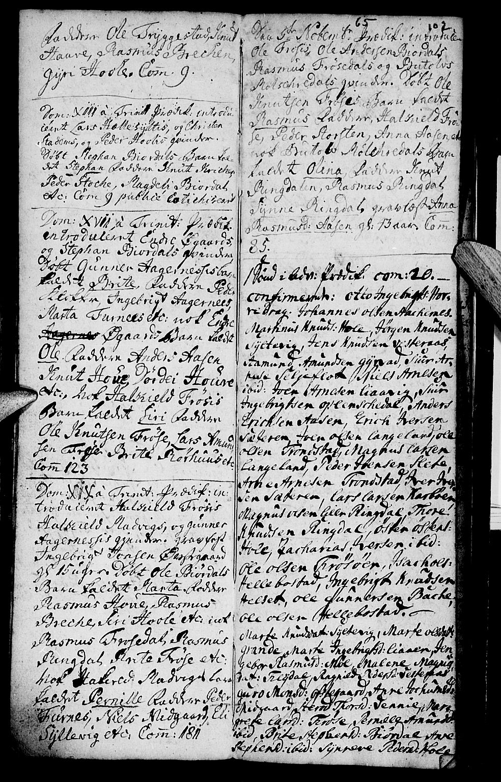 Ministerialprotokoller, klokkerbøker og fødselsregistre - Møre og Romsdal, SAT/A-1454/519/L0243: Parish register (official) no. 519A02, 1760-1770, p. 101-102