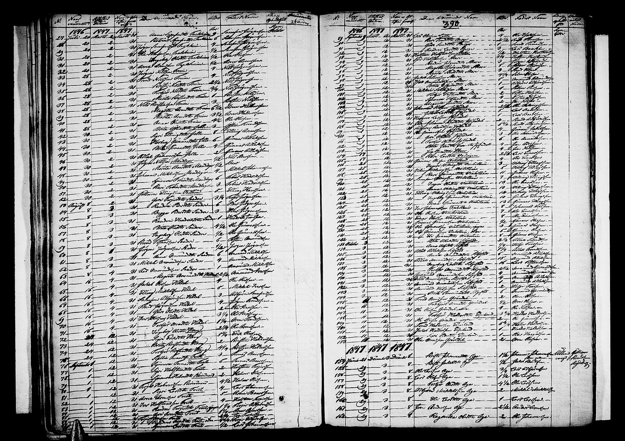 Ullensvang sokneprestembete, SAB/A-78701/H/Haa: Parish register (official) no. A 10, 1825-1853, p. 390