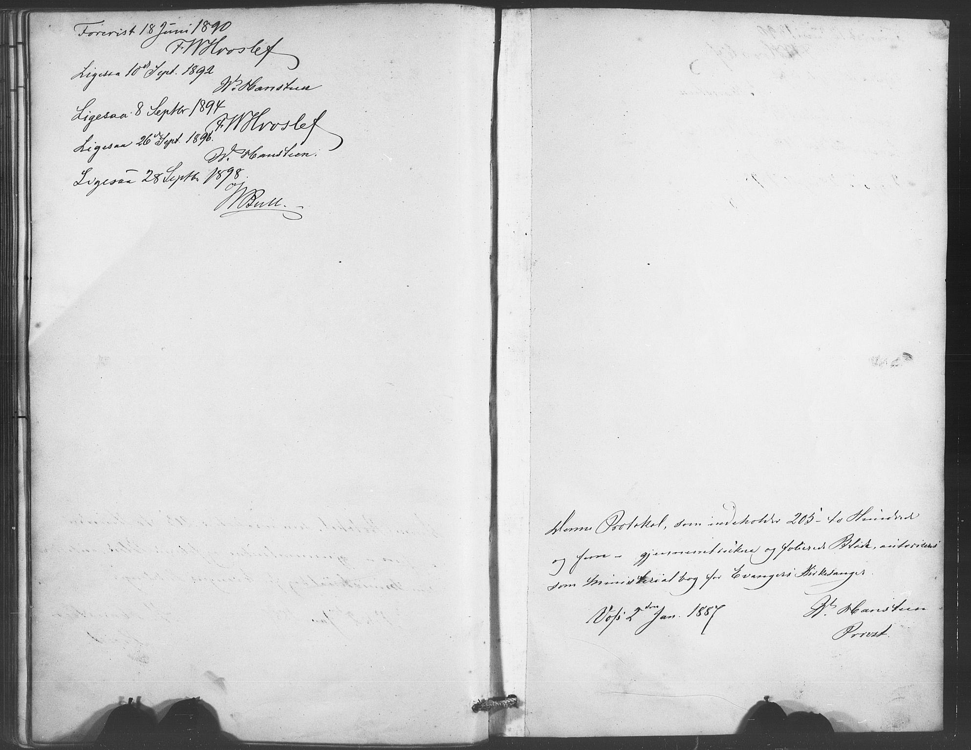 Evanger sokneprestembete, SAB/A-99924: Parish register (copy) no. A 4, 1887-1897