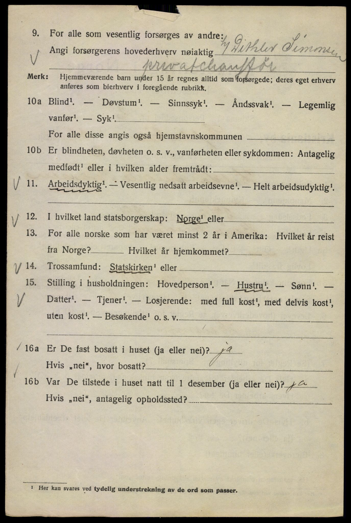 SAO, 1920 census for Kristiania, 1920, p. 262474