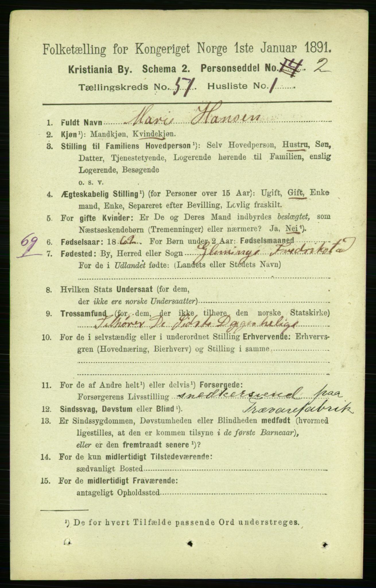 RA, 1891 census for 0301 Kristiania, 1891, p. 29177