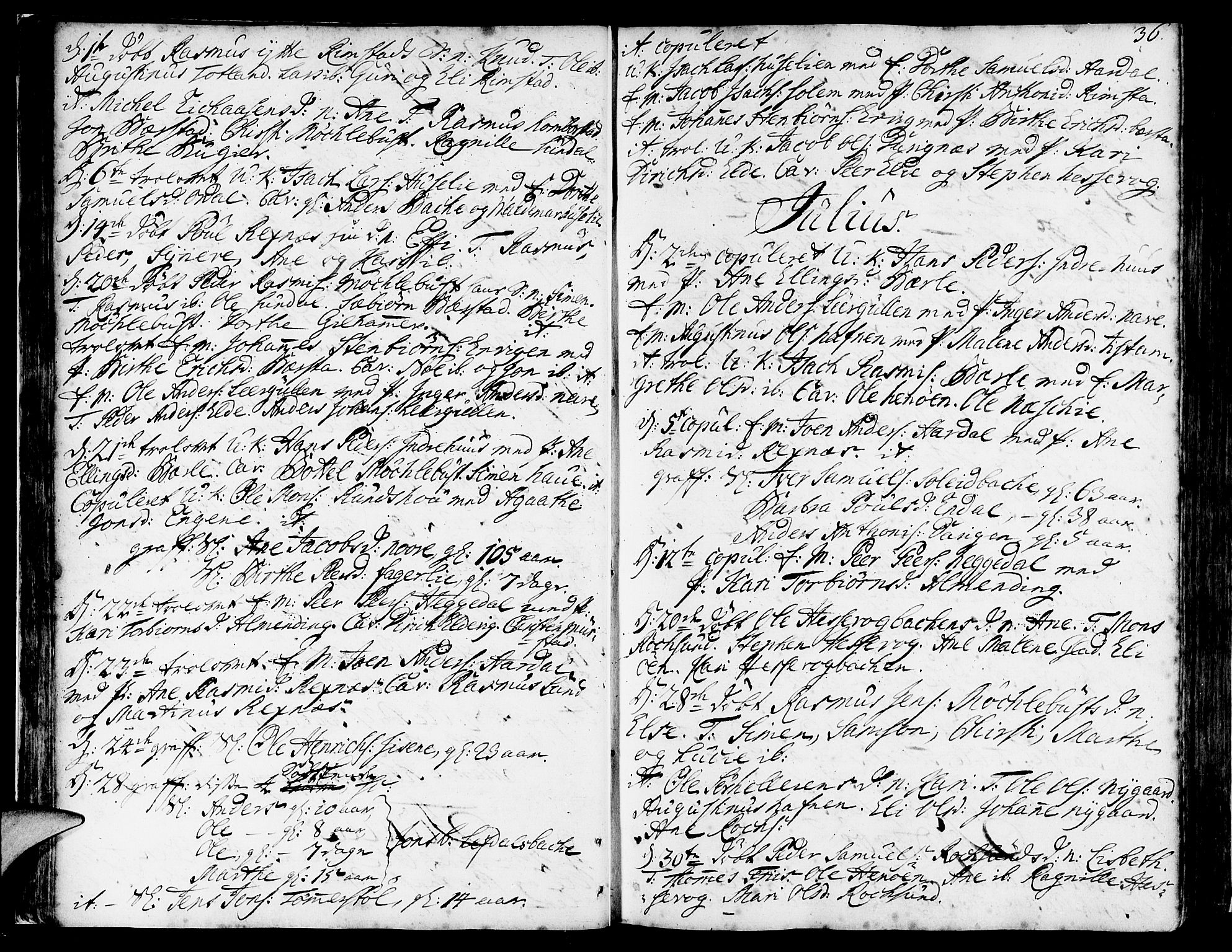 Davik sokneprestembete, AV/SAB-A-79701/H/Haa/Haaa/L0002: Parish register (official) no. A 2, 1742-1816, p. 36