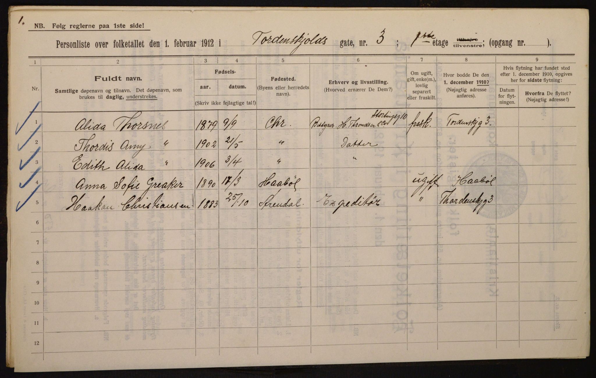 OBA, Municipal Census 1912 for Kristiania, 1912, p. 113717