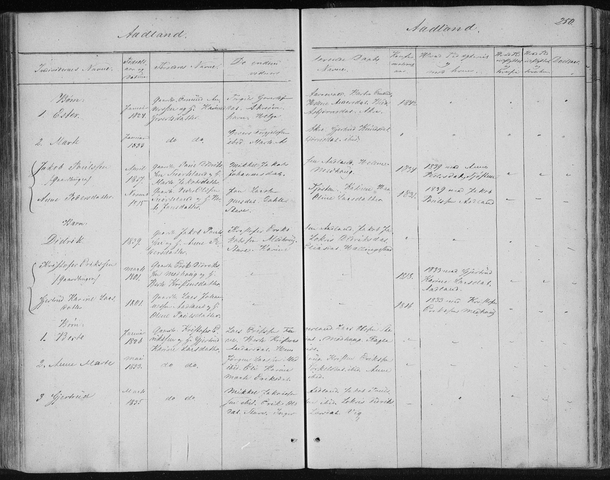 Skudenes sokneprestkontor, SAST/A -101849/H/Ha/Haa/L0001: Parish register (official) no. A 1, 1770-1842, p. 250