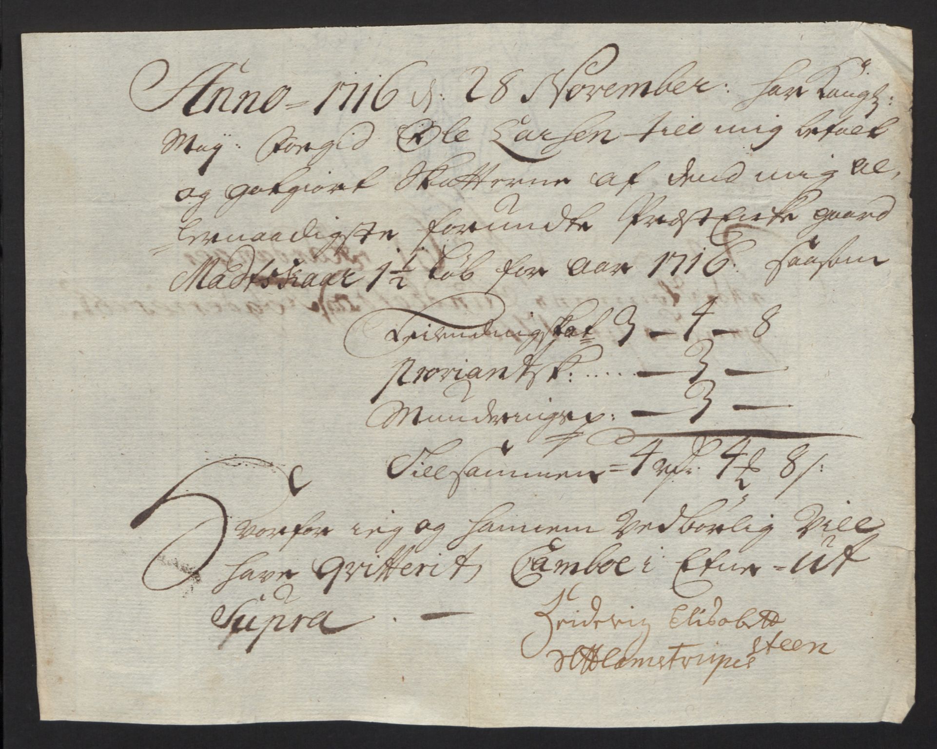 Rentekammeret inntil 1814, Reviderte regnskaper, Fogderegnskap, AV/RA-EA-4092/R48/L2992: Fogderegnskap Sunnhordland og Hardanger, 1716, p. 285