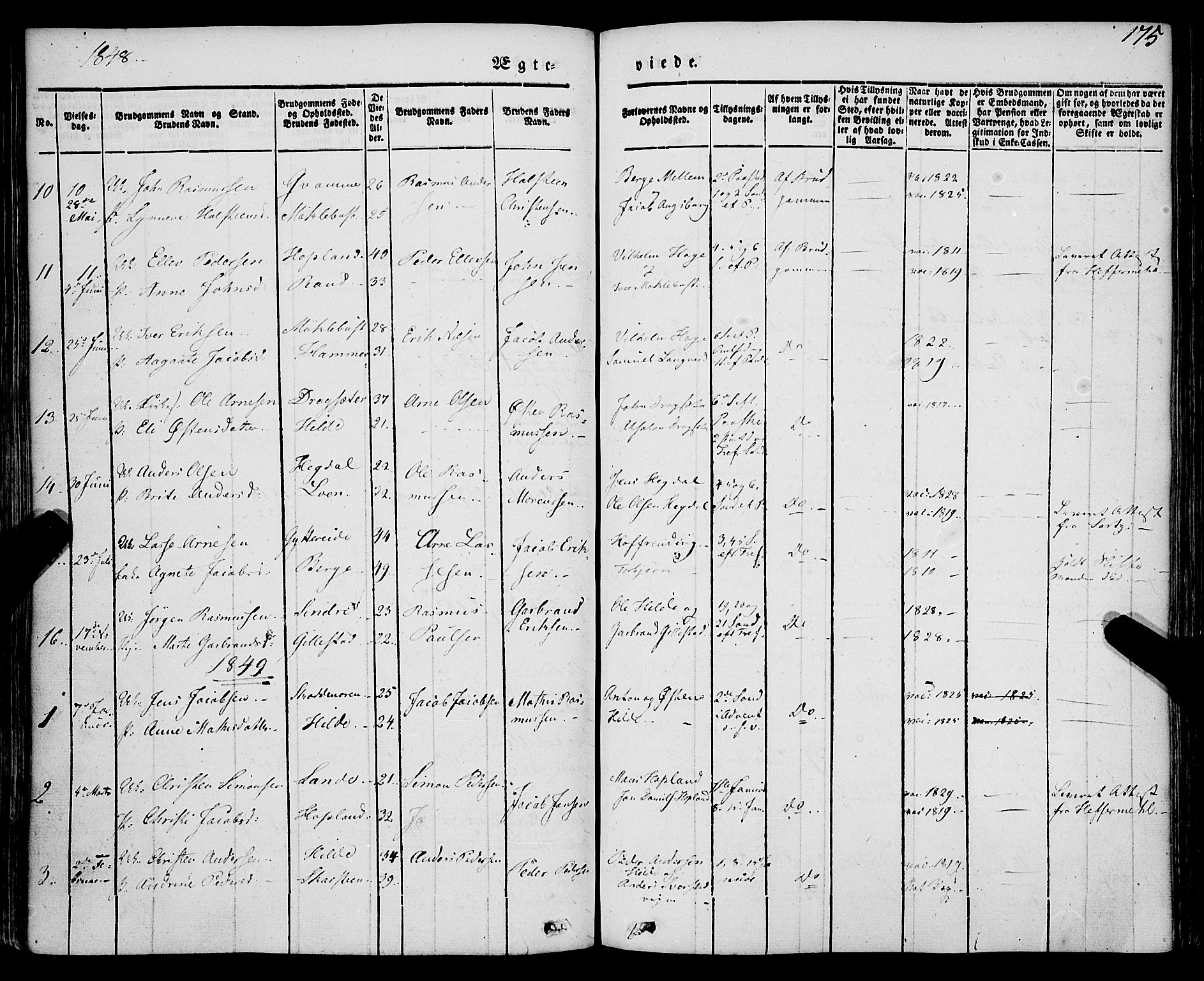 Innvik sokneprestembete, SAB/A-80501: Parish register (official) no. A 5, 1847-1865, p. 175