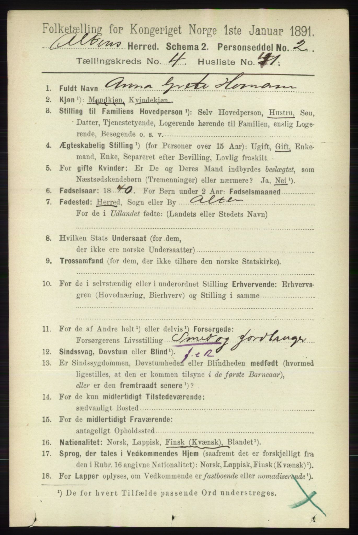 RA, 1891 census for 2012 Alta, 1891, p. 1563
