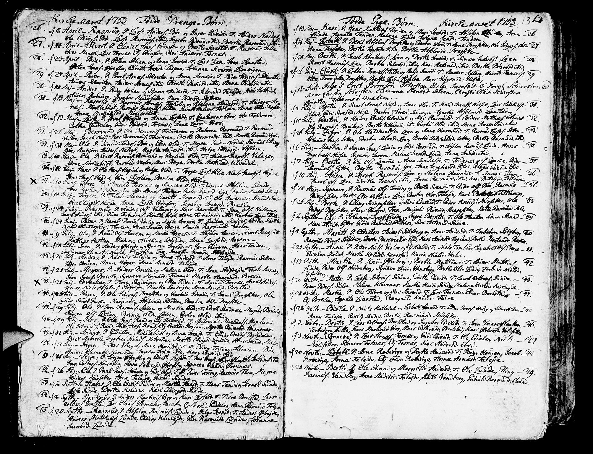 Innvik sokneprestembete, AV/SAB-A-80501: Parish register (official) no. A 1, 1750-1816, p. 13