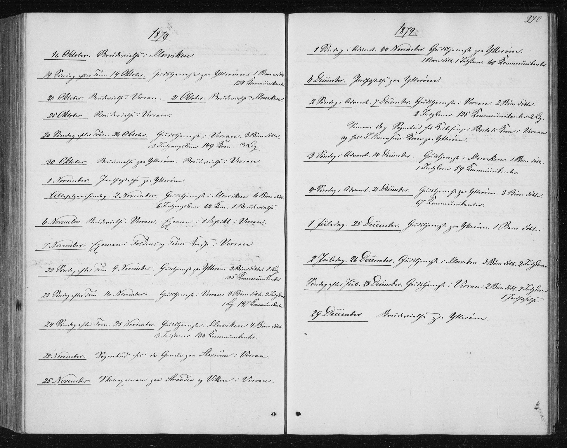 Ministerialprotokoller, klokkerbøker og fødselsregistre - Nord-Trøndelag, SAT/A-1458/722/L0219: Parish register (official) no. 722A06, 1868-1880, p. 270