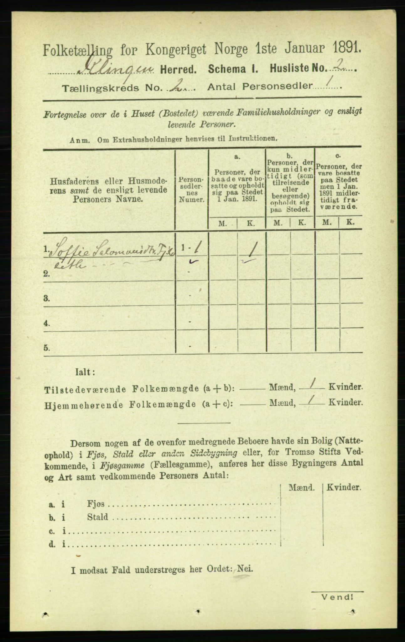 RA, 1891 census for 1746 Klinga, 1891, p. 471