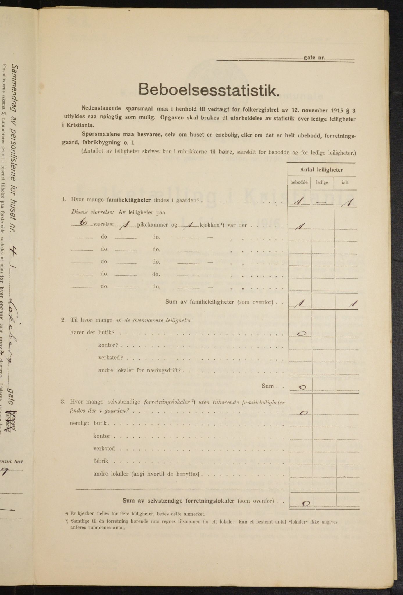 OBA, Municipal Census 1916 for Kristiania, 1916, p. 59876