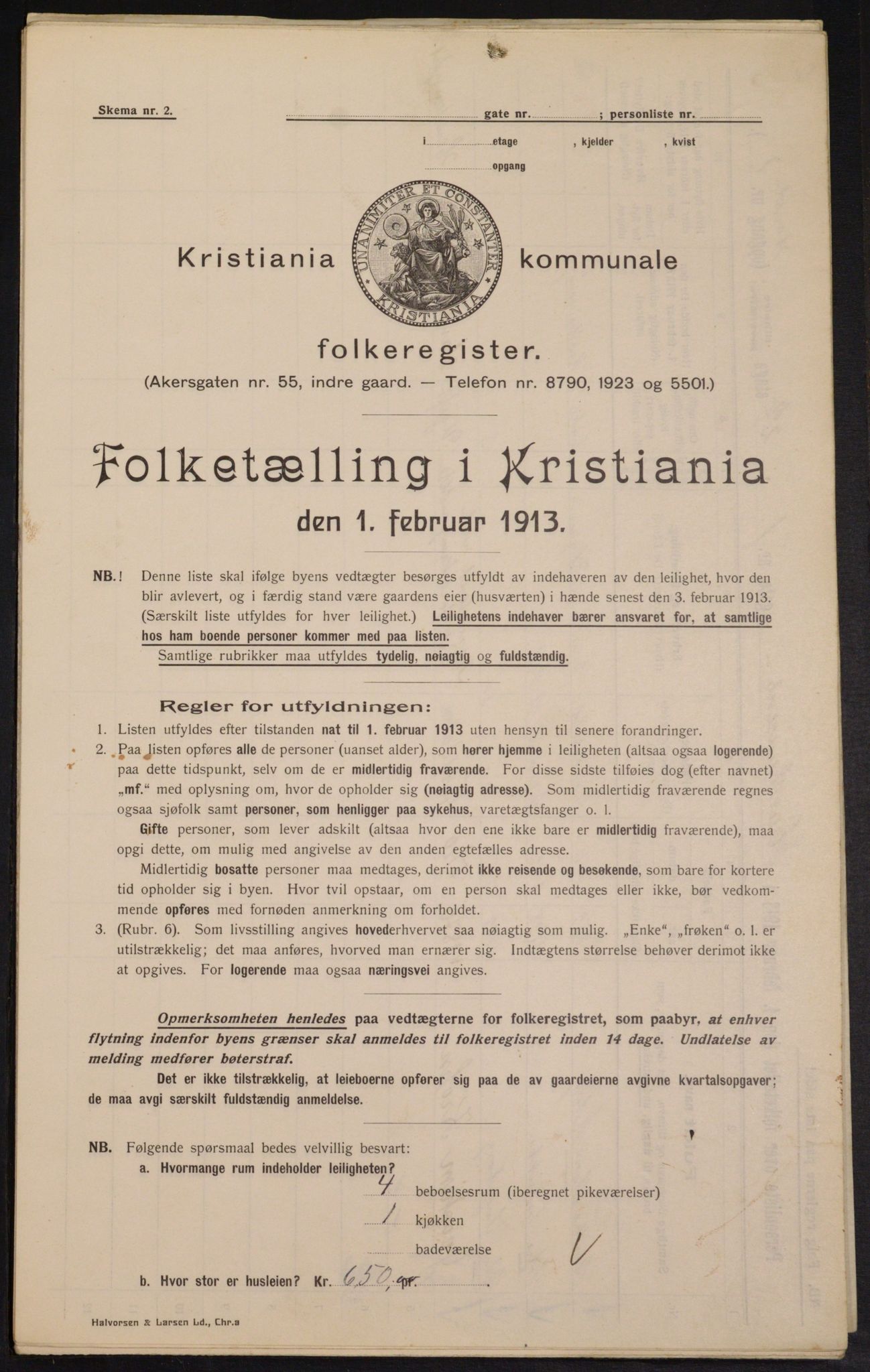 OBA, Municipal Census 1913 for Kristiania, 1913, p. 35578