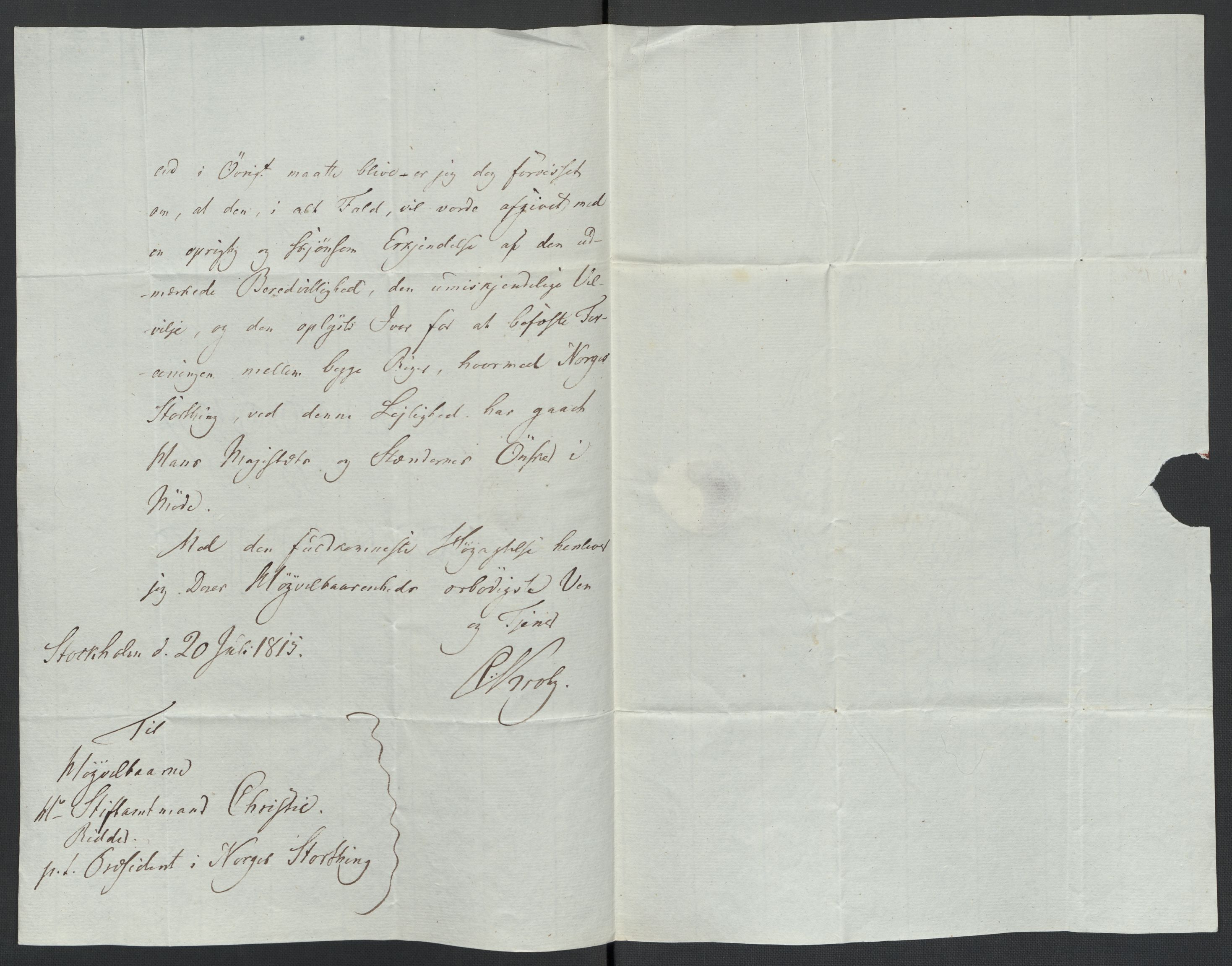 Christie, Wilhelm Frimann Koren, AV/RA-PA-0014/F/L0005: Christies dokumenter fra Stortinget, 1815-1816, p. 233