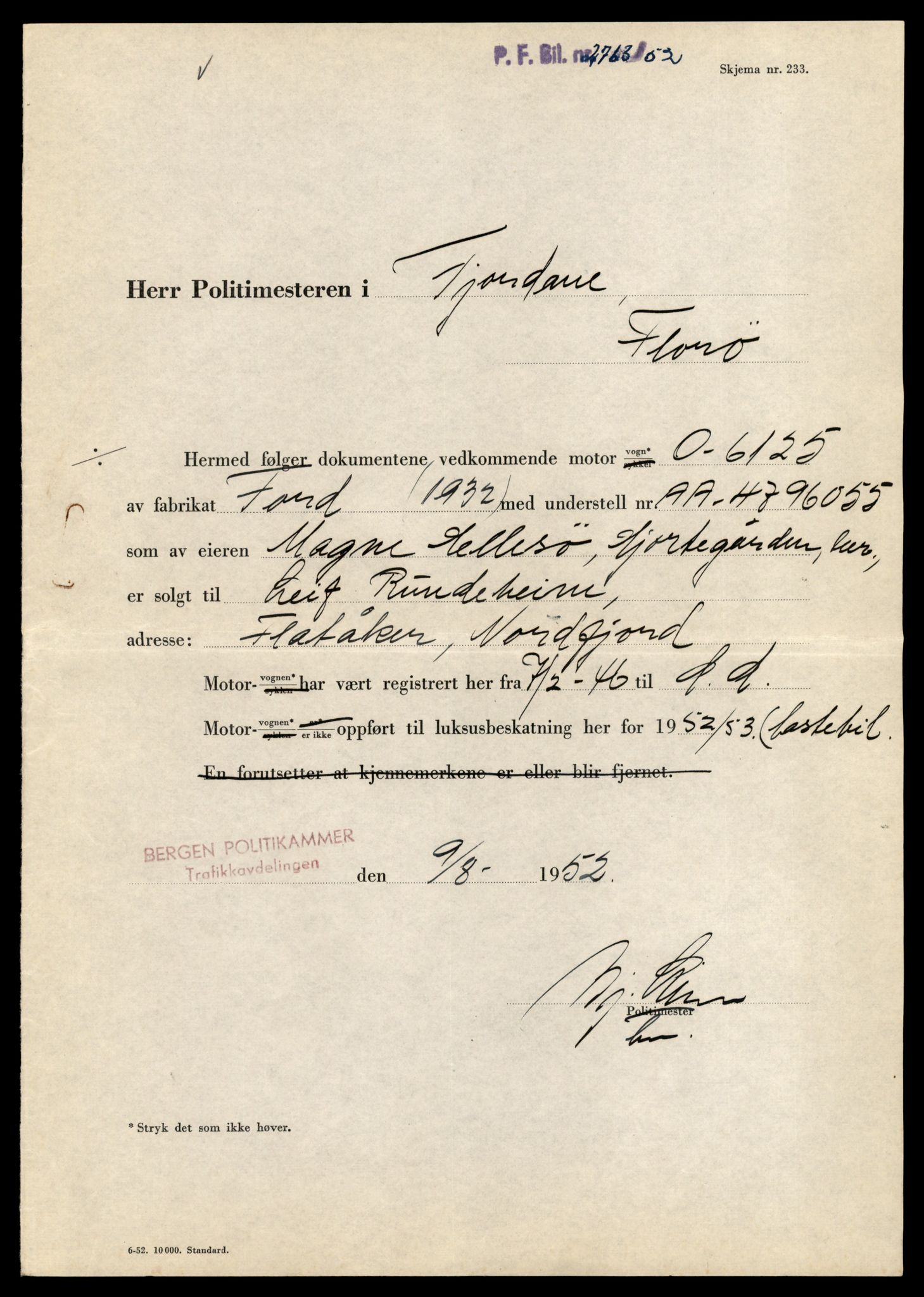 Møre og Romsdal vegkontor - Ålesund trafikkstasjon, AV/SAT-A-4099/F/Fe/L0035: Registreringskort for kjøretøy T 12653 - T 12829, 1927-1998, p. 2492