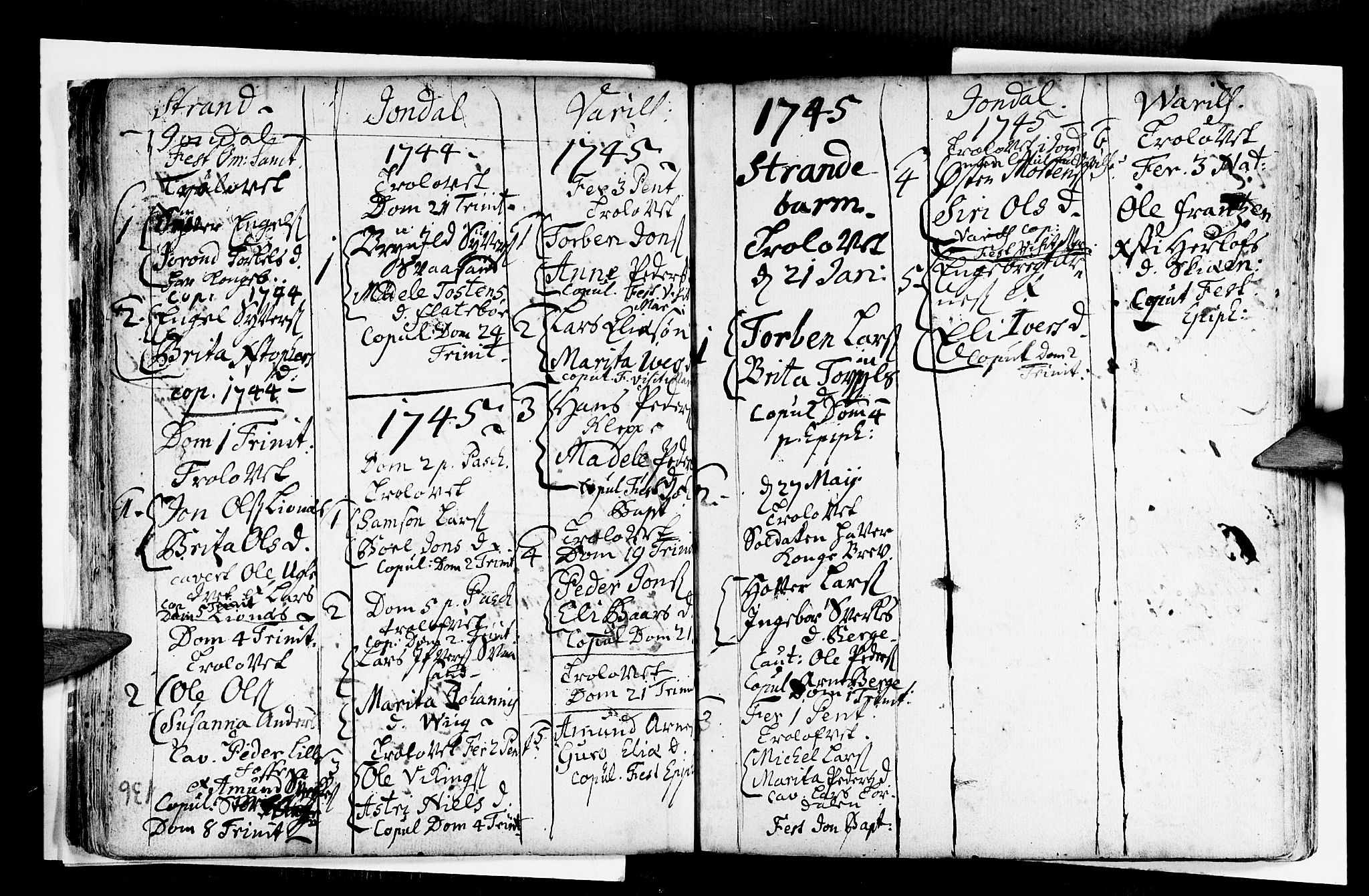 Strandebarm sokneprestembete, SAB/A-78401/H/Haa: Parish register (official) no. A 2 /1, 1727-1750, p. 136