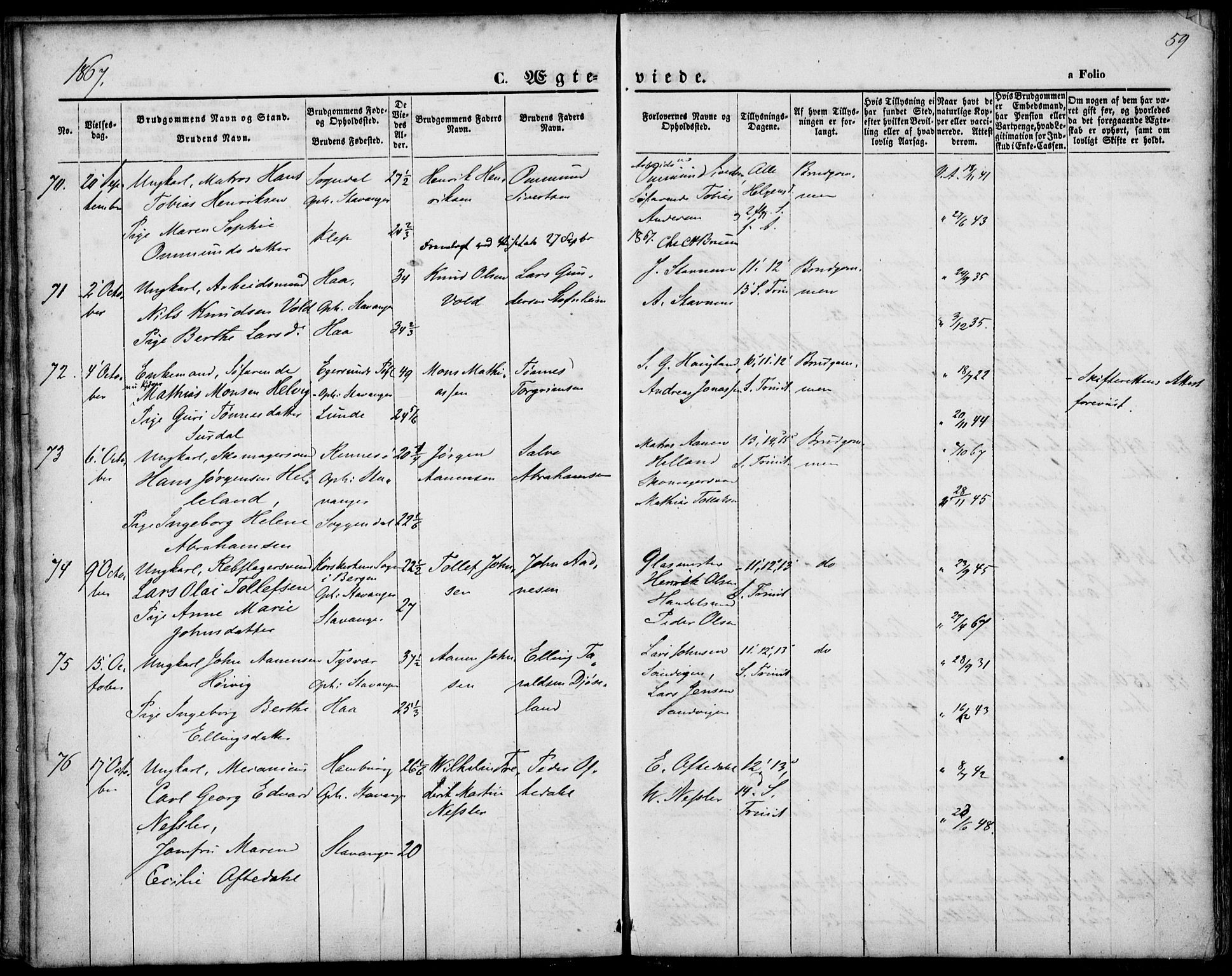 St. Petri sokneprestkontor, AV/SAST-A-101813/001/30/30BA/L0002: Parish register (official) no. A 2, 1861-1869, p. 59