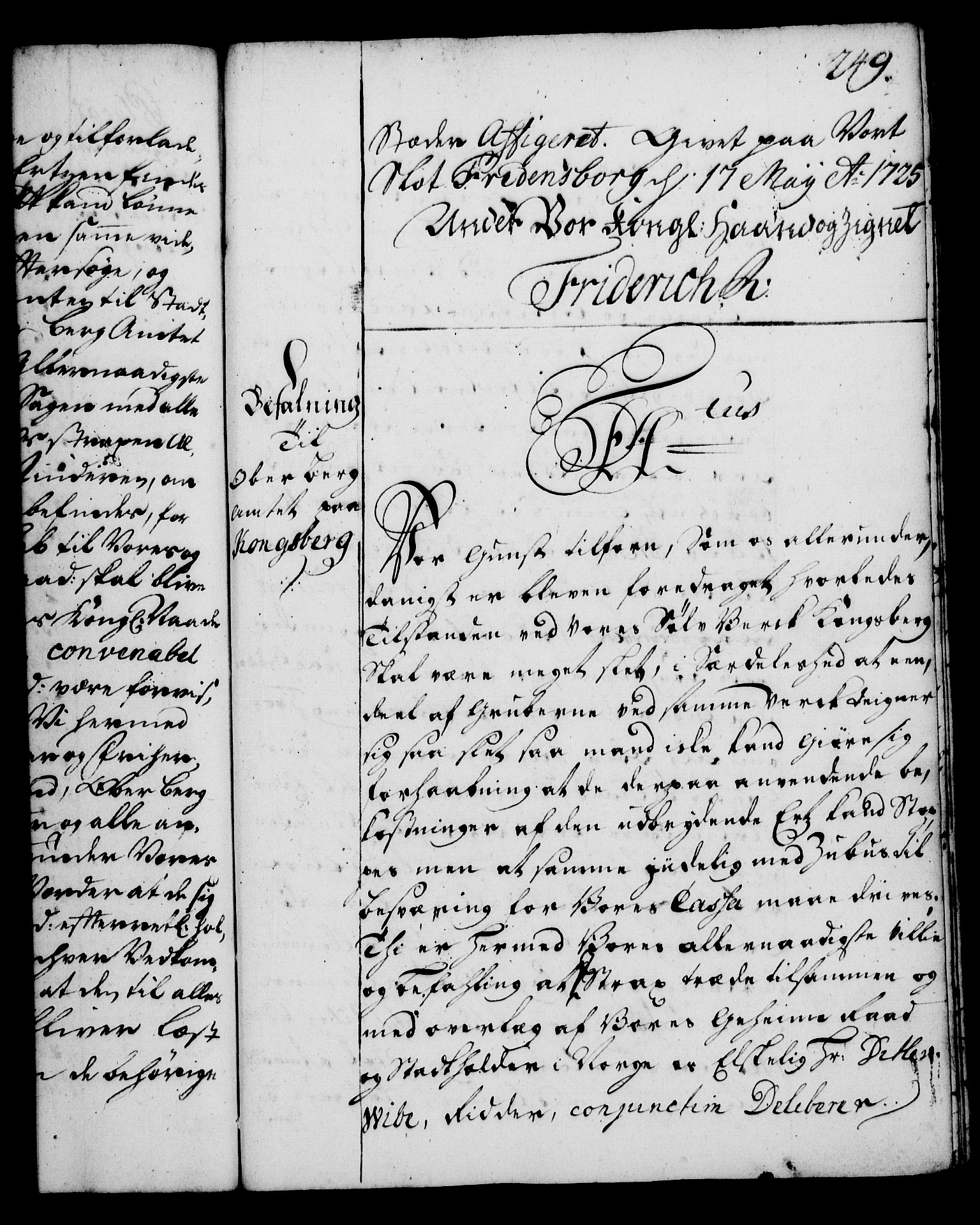 Rentekammeret, Kammerkanselliet, AV/RA-EA-3111/G/Gg/Gga/L0002: Norsk ekspedisjonsprotokoll med register (merket RK 53.2), 1723-1727, p. 249