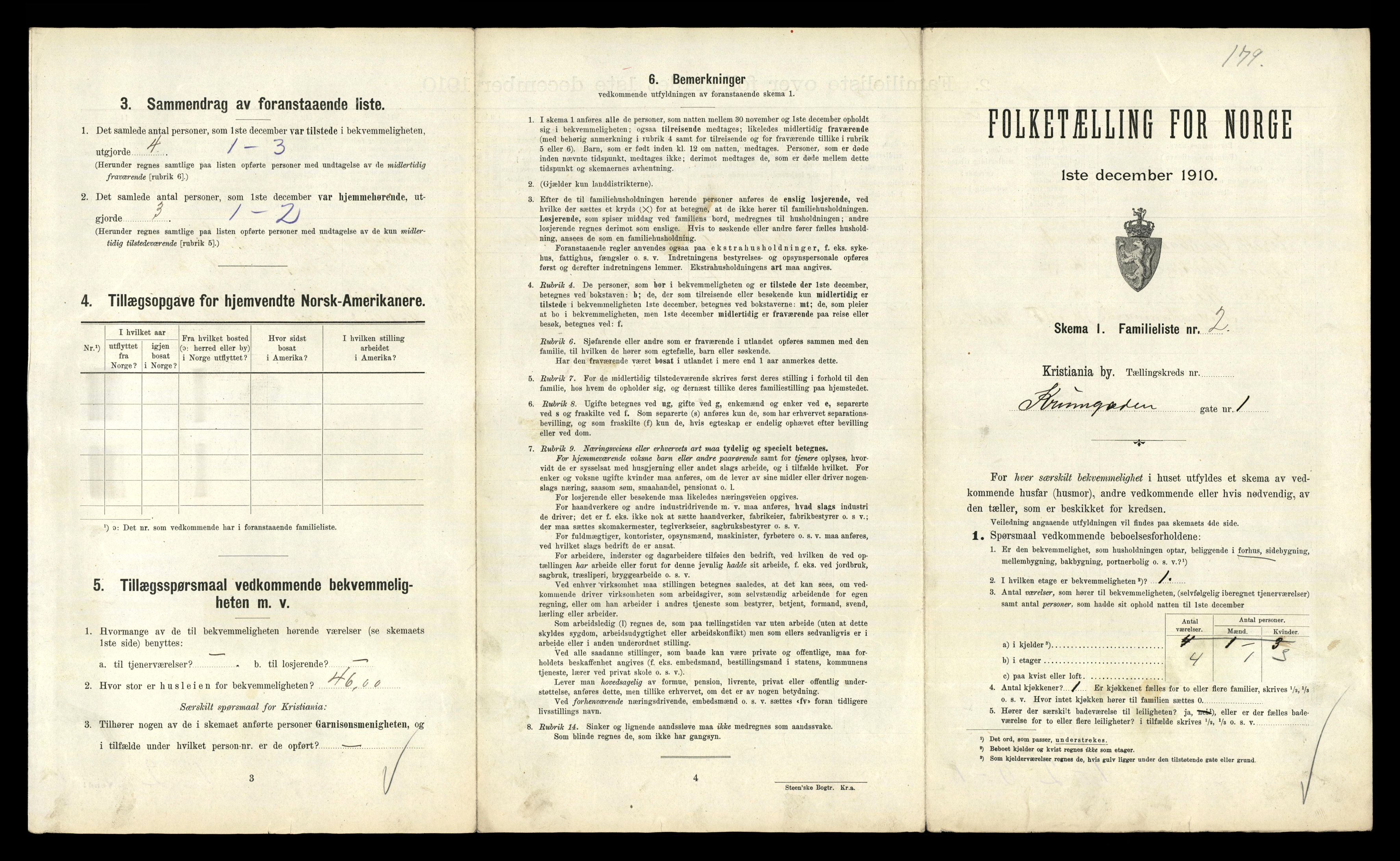 RA, 1910 census for Kristiania, 1910, p. 53375