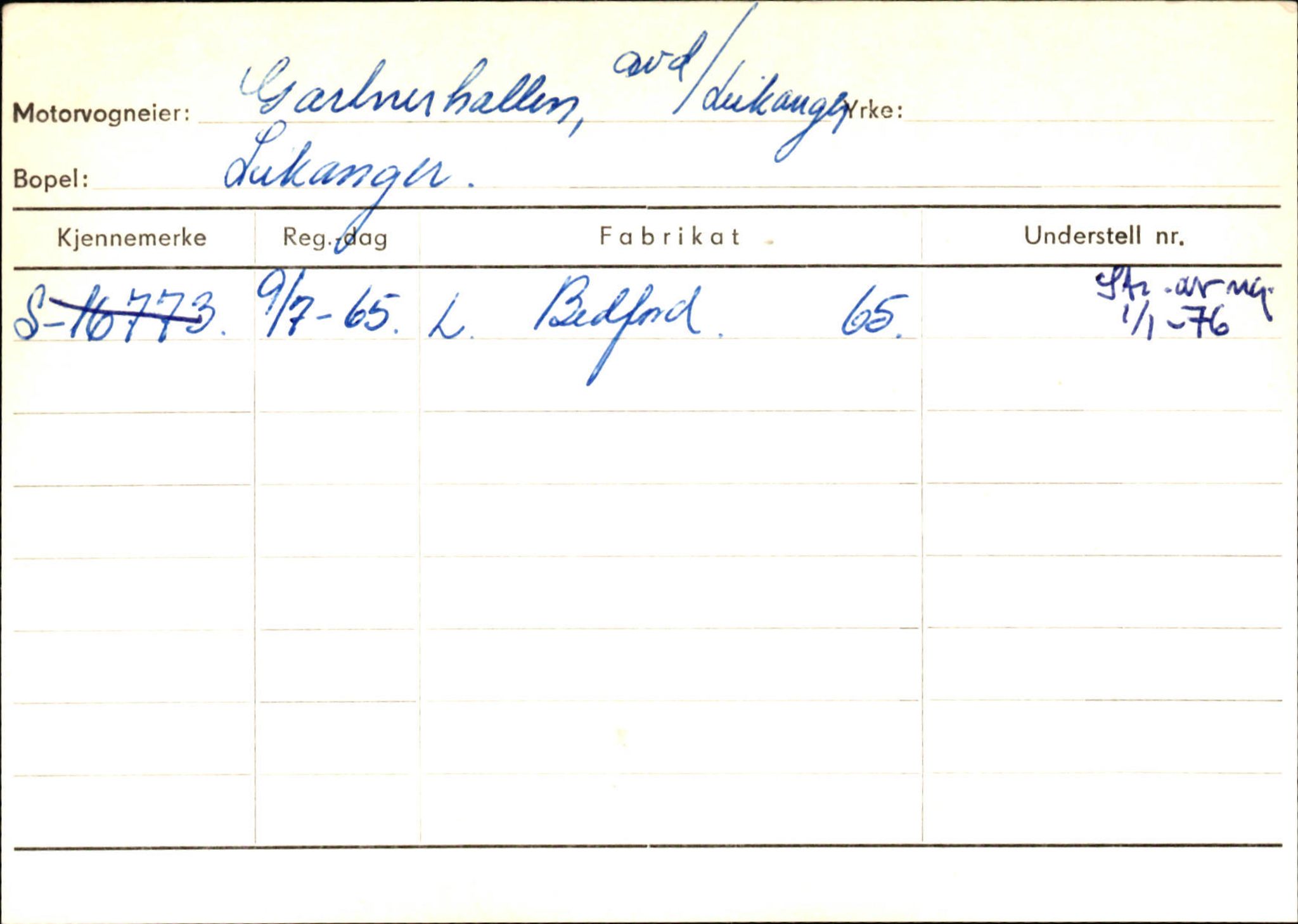 Statens vegvesen, Sogn og Fjordane vegkontor, SAB/A-5301/4/F/L0126: Eigarregister Fjaler M-Å. Leikanger A-Å, 1945-1975, p. 1195