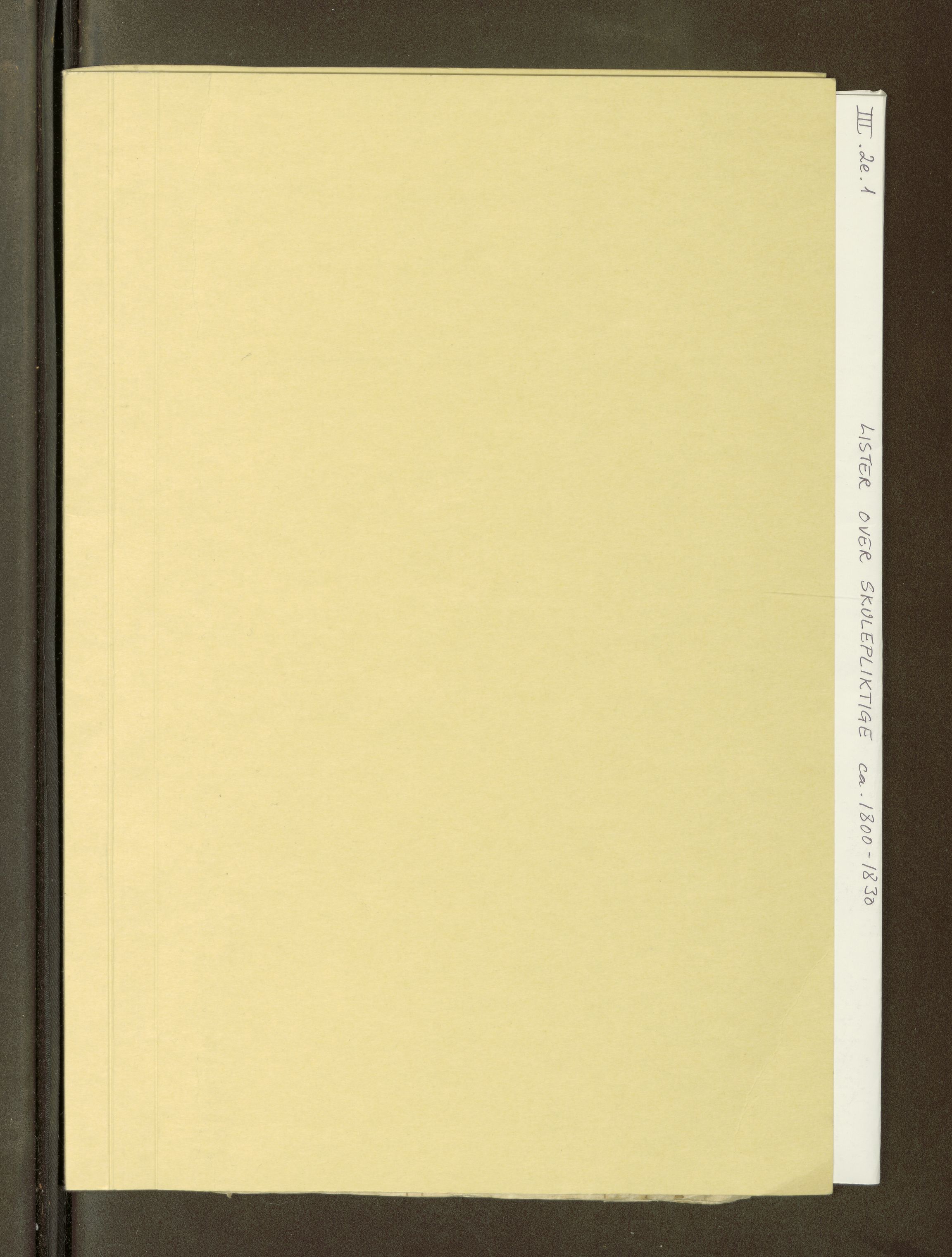 Ulstein sokneprestkontor, SAT/A-1005/1/III/III2/III2e/L0001: Lister over skolepliktige, 1800-1830, p. 1