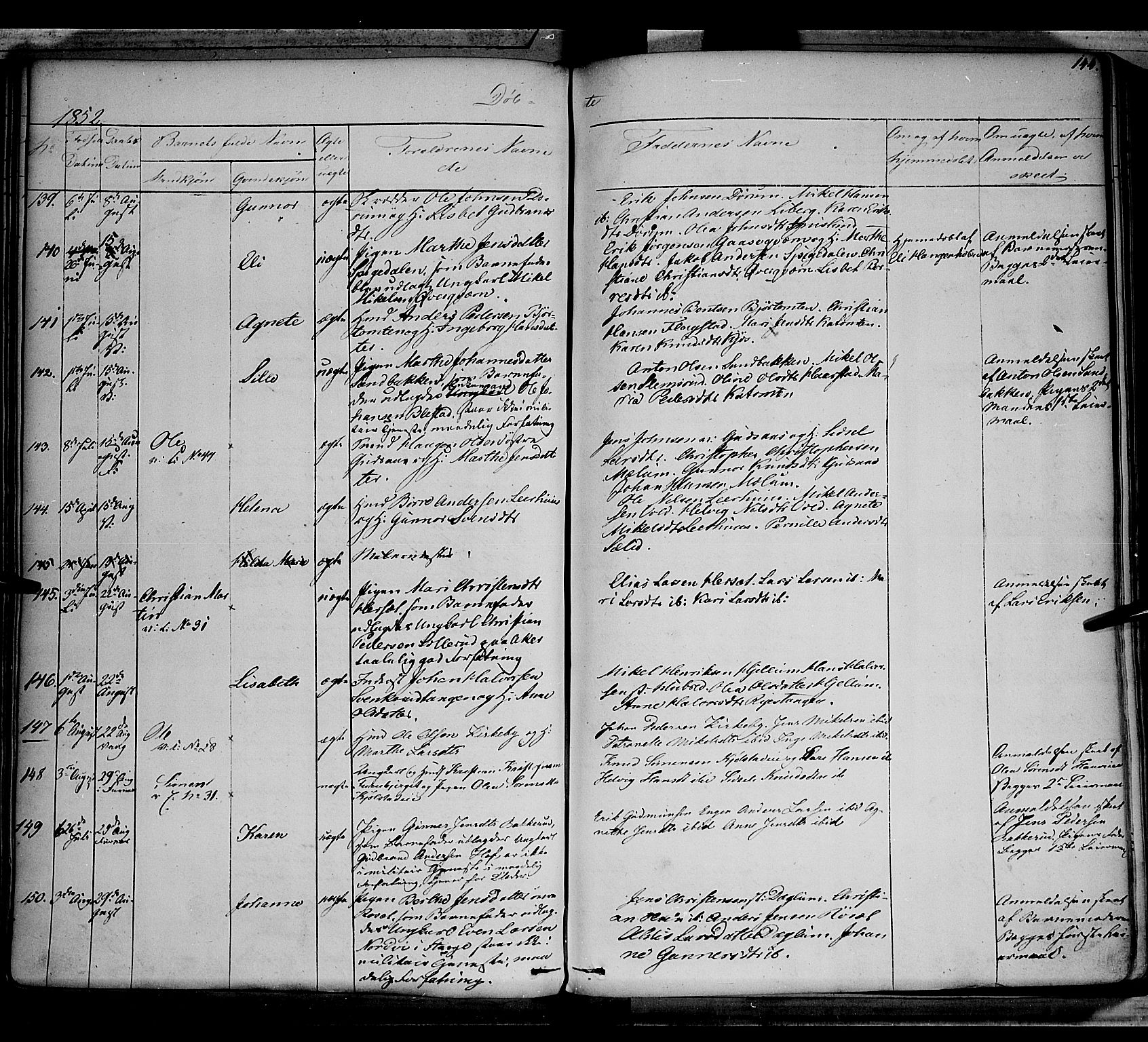 Vang prestekontor, Hedmark, SAH/PREST-008/H/Ha/Haa/L0010: Parish register (official) no. 10, 1841-1855, p. 144