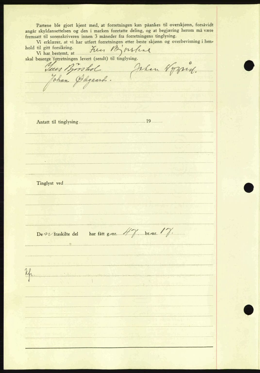 Nordmøre sorenskriveri, AV/SAT-A-4132/1/2/2Ca: Mortgage book no. A88, 1940-1940, Diary no: : 1473/1940