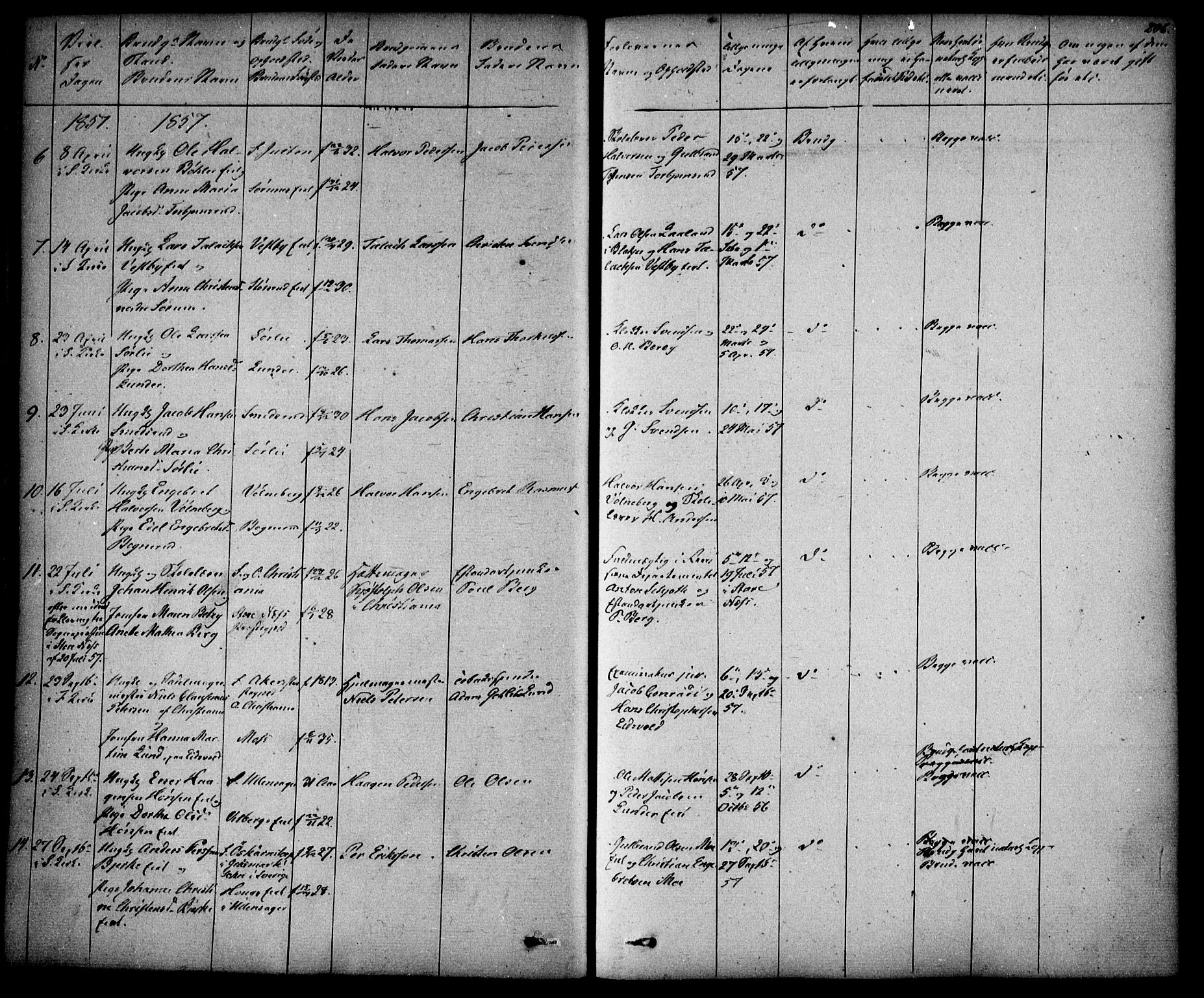 Sørum prestekontor Kirkebøker, SAO/A-10303/F/Fa/L0005: Parish register (official) no. I 5, 1846-1863, p. 207
