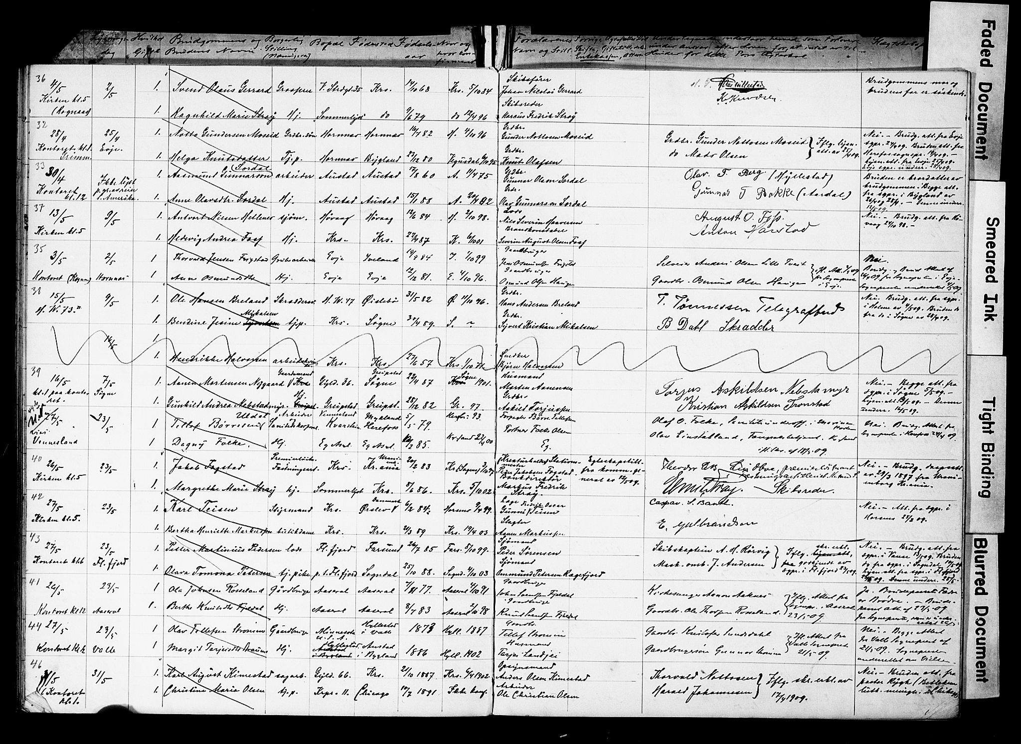 Kristiansand domprosti, AV/SAK-1112-0006/J/Je/L0003: Banns register no. A VI 19, 1903-1911, p. 40