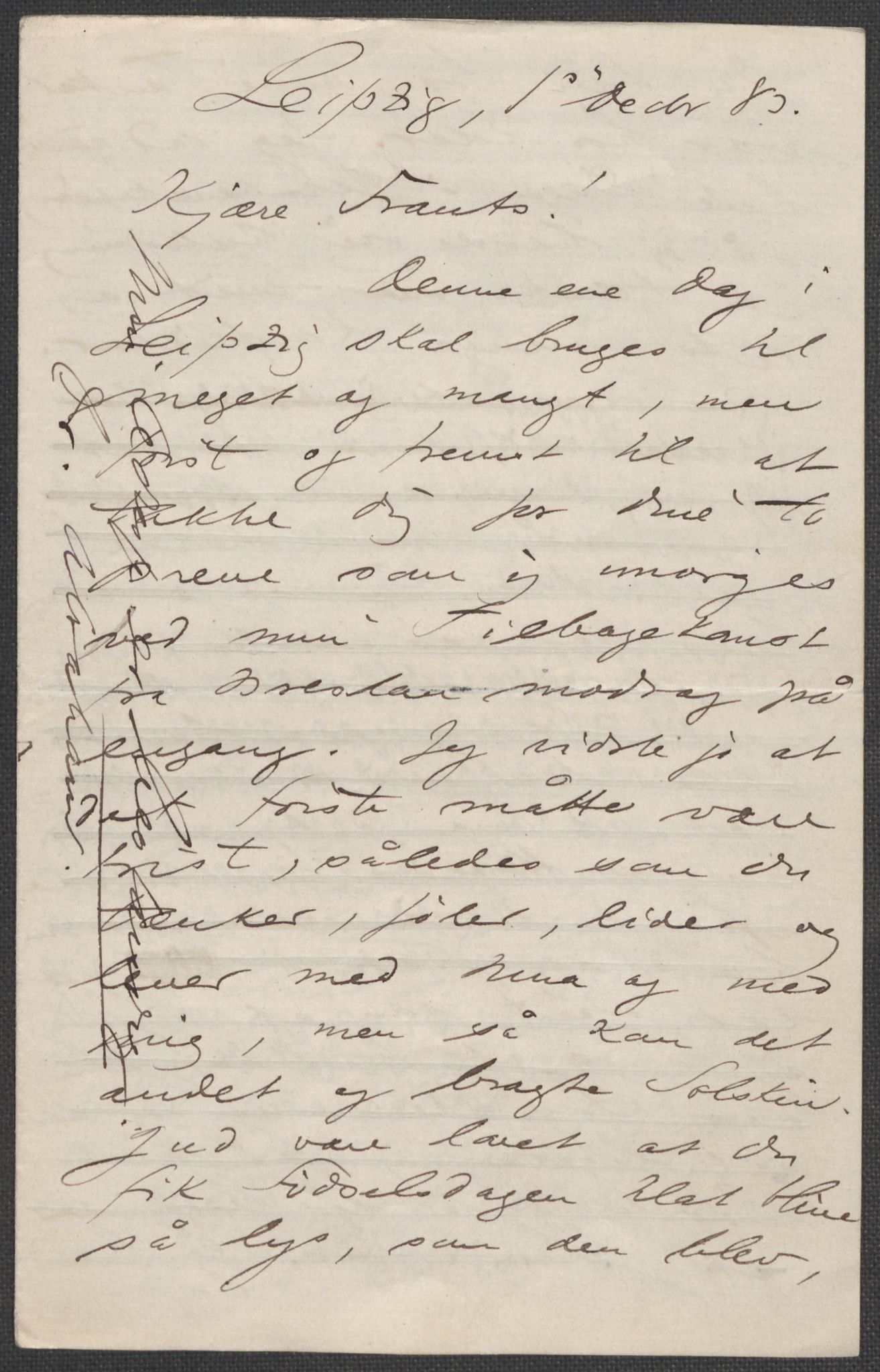 Beyer, Frants, AV/RA-PA-0132/F/L0001: Brev fra Edvard Grieg til Frantz Beyer og "En del optegnelser som kan tjene til kommentar til brevene" av Marie Beyer, 1872-1907, p. 77