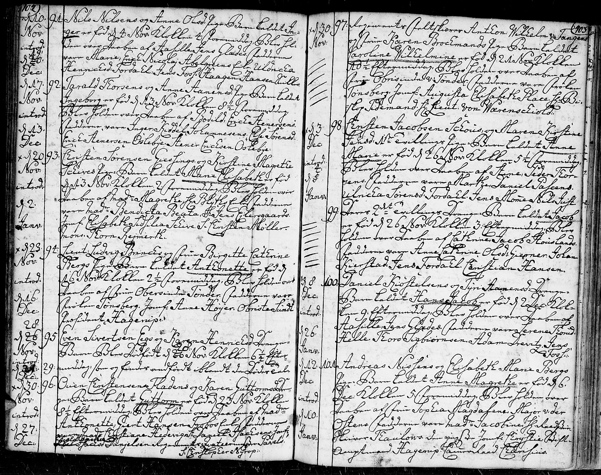 Kristiansand domprosti, AV/SAK-1112-0006/F/Fa/L0002: Parish register (official) no. A 2, 1755-1778, p. 402-403