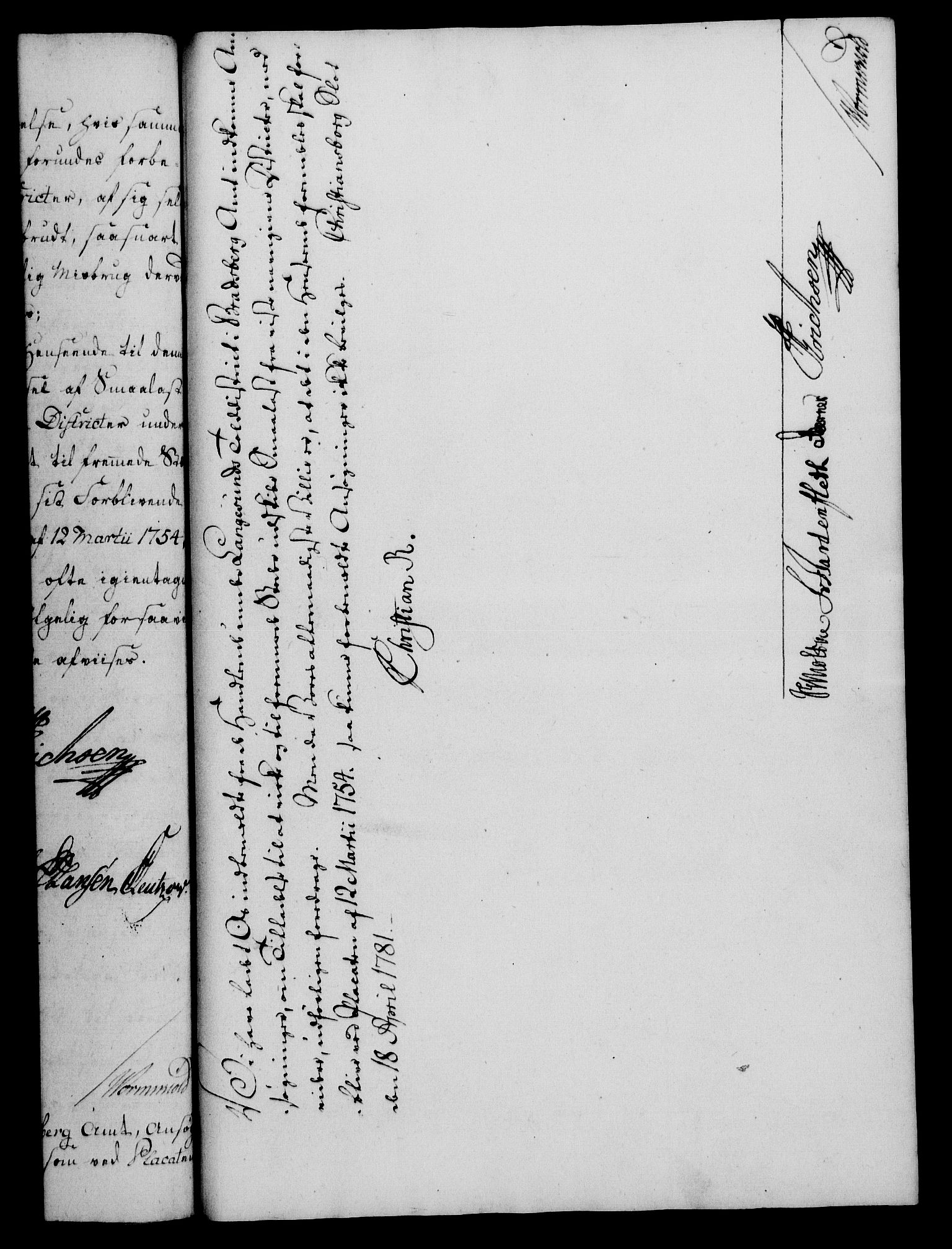Rentekammeret, Kammerkanselliet, RA/EA-3111/G/Gf/Gfa/L0063: Norsk relasjons- og resolusjonsprotokoll (merket RK 52.63), 1781, p. 254