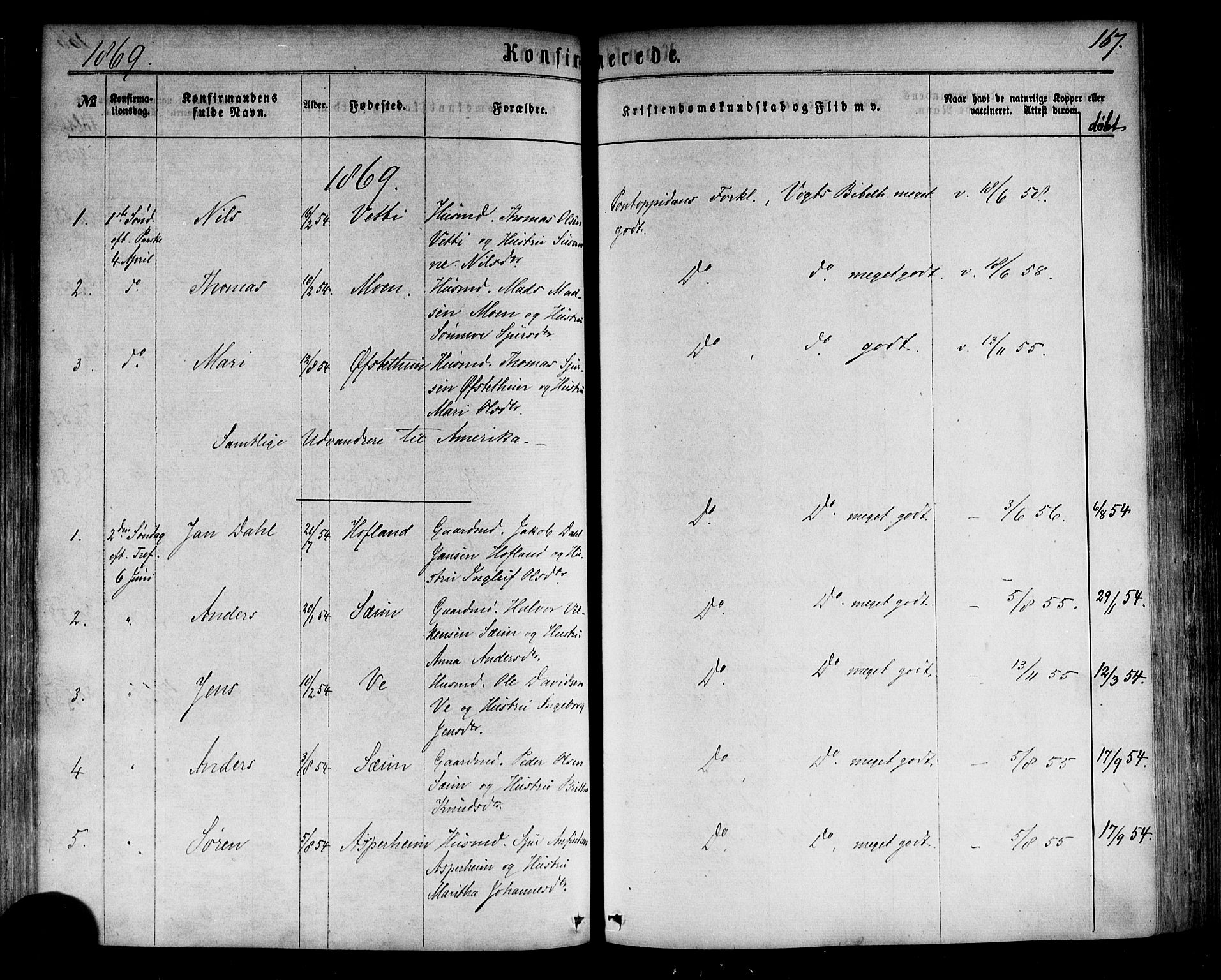 Årdal sokneprestembete, SAB/A-81701: Parish register (official) no. A 3, 1863-1886, p. 167