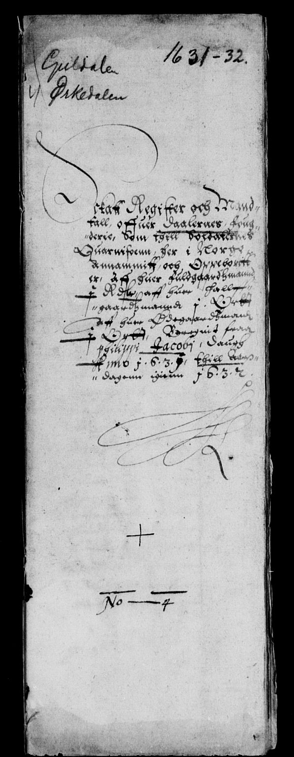 Rentekammeret inntil 1814, Reviderte regnskaper, Lensregnskaper, AV/RA-EA-5023/R/Rb/Rbw/L0048: Trondheim len, 1631-1632