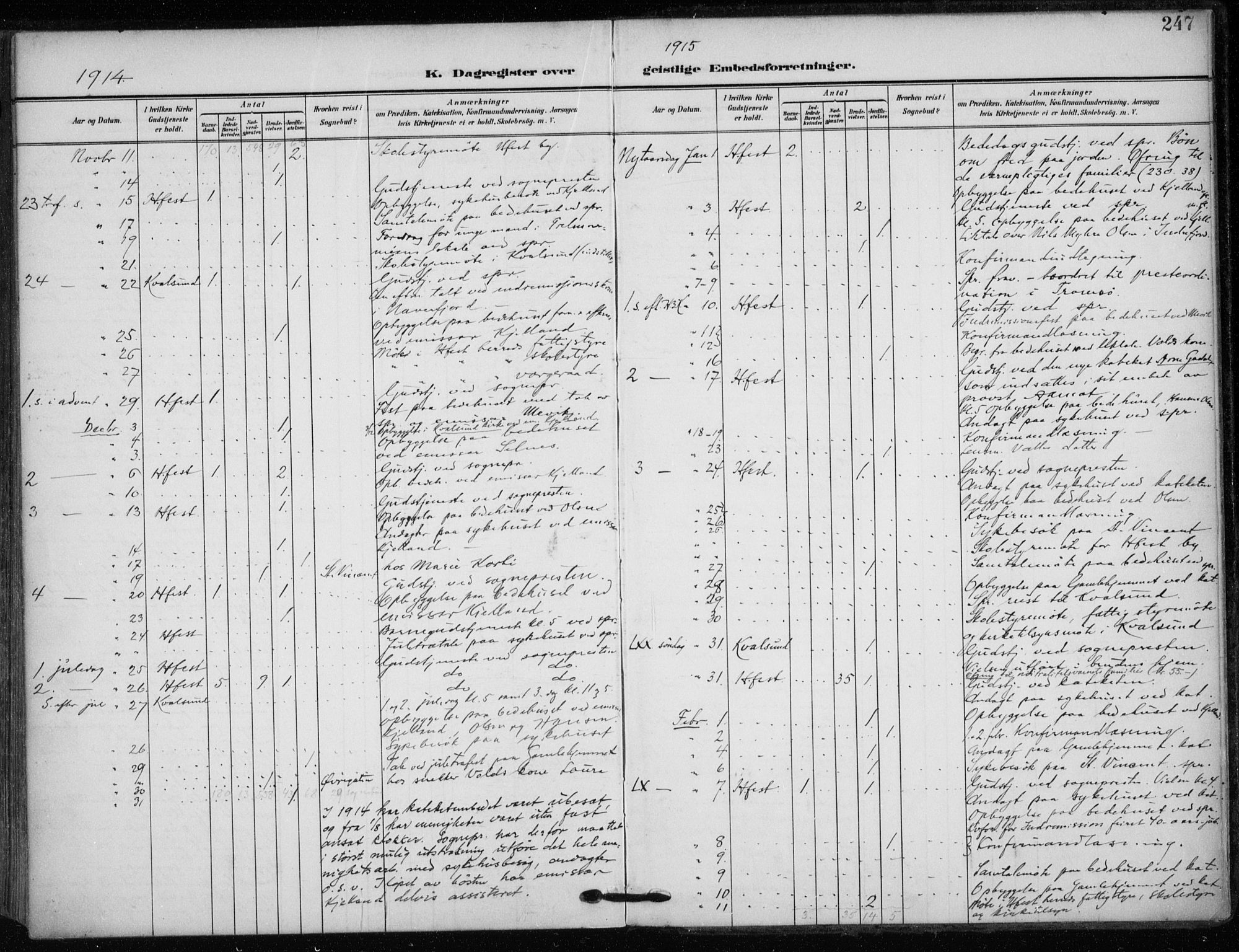 Hammerfest sokneprestkontor, SATØ/S-1347/H/Ha/L0014.kirke: Parish register (official) no. 14, 1906-1916, p. 247
