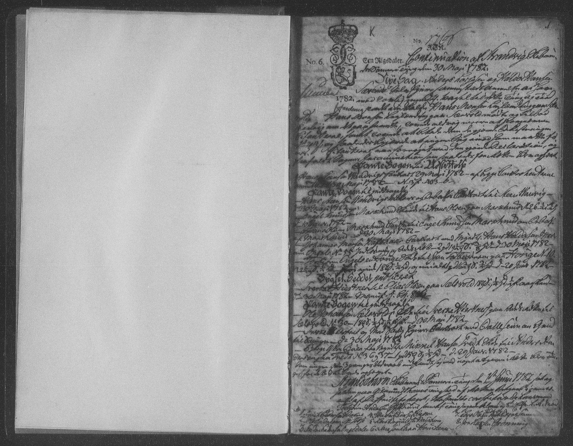 Sunnhordland sorenskrivar, SAB/A-2401/1/F/Faa/L0042: Tingbøker, 1782-1787, p. 0b-1a