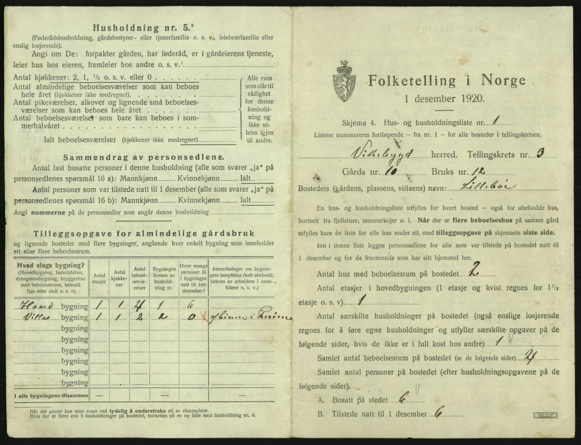 SAB, 1920 census for Vikebygd, 1920, p. 172