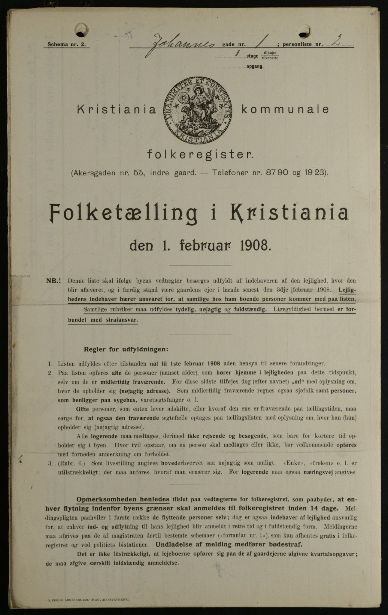 OBA, Municipal Census 1908 for Kristiania, 1908, p. 42149