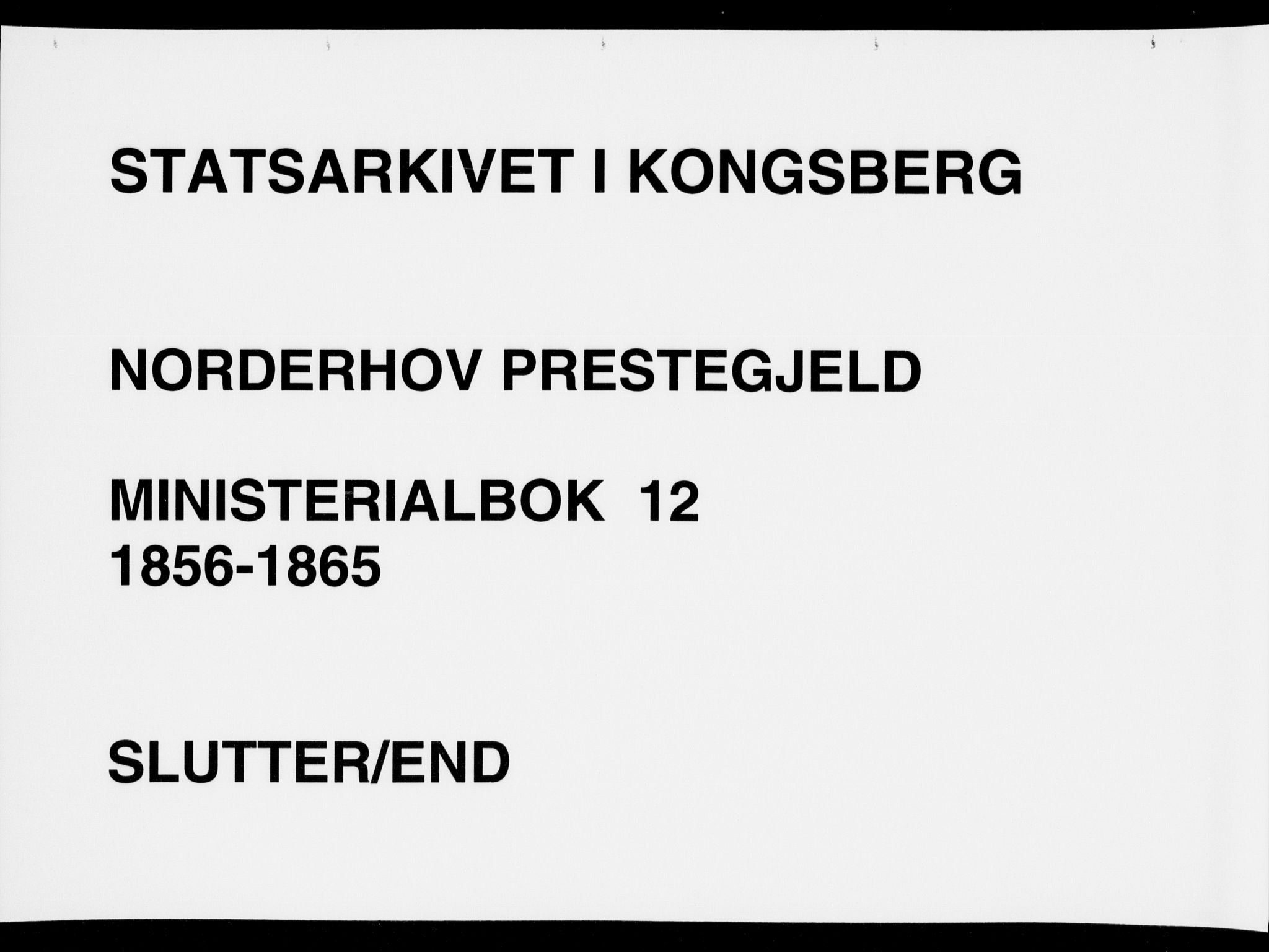 Norderhov kirkebøker, AV/SAKO-A-237/F/Fa/L0012: Parish register (official) no. 12, 1856-1865