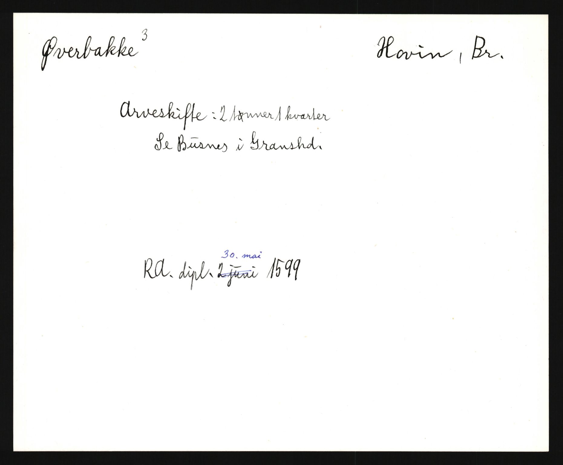 Riksarkivets diplomsamling, AV/RA-EA-5965/F35/F35e/L0021: Registreringssedler Telemark 2, 1400-1700, p. 259