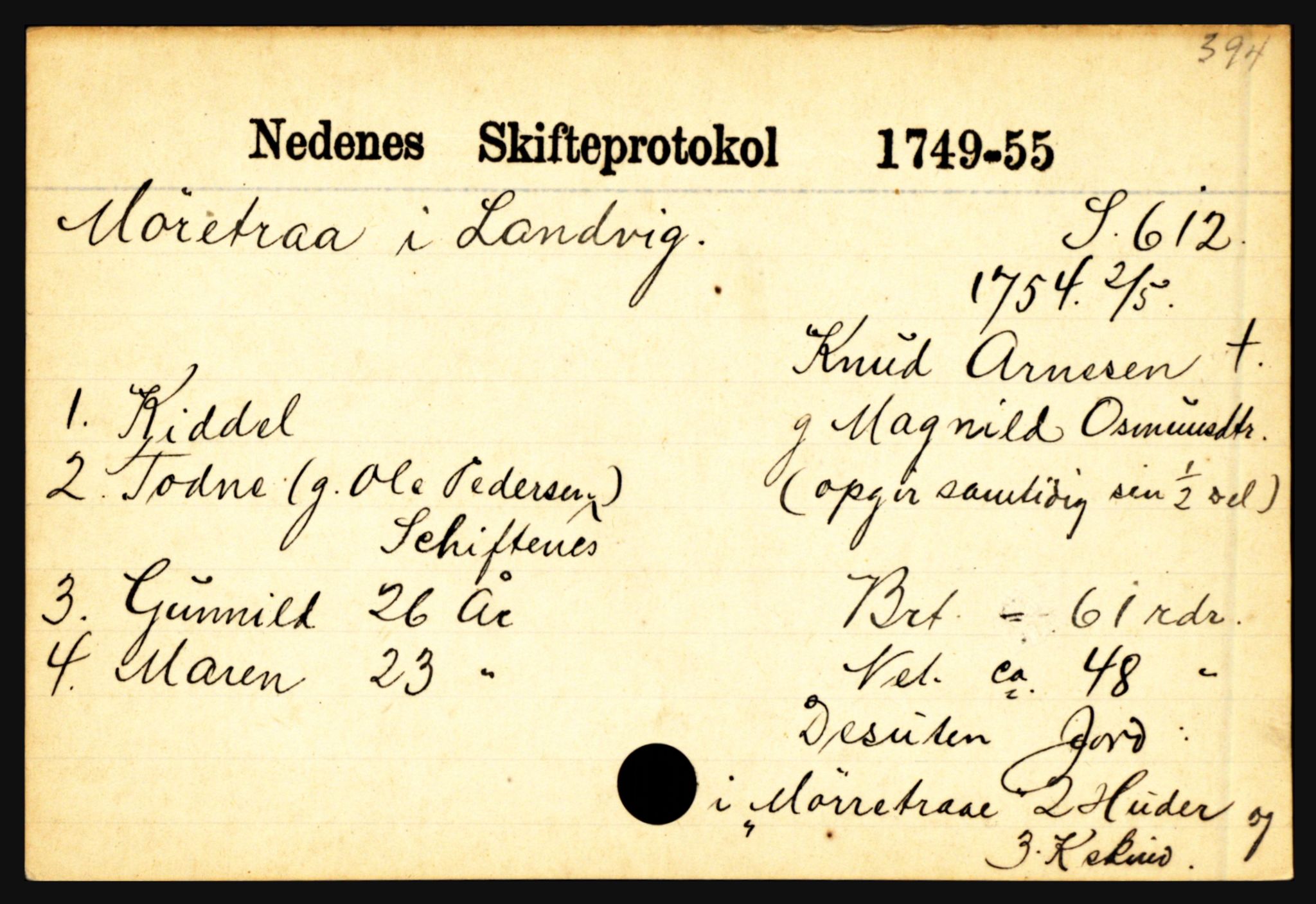 Nedenes sorenskriveri før 1824, AV/SAK-1221-0007/H, p. 20715