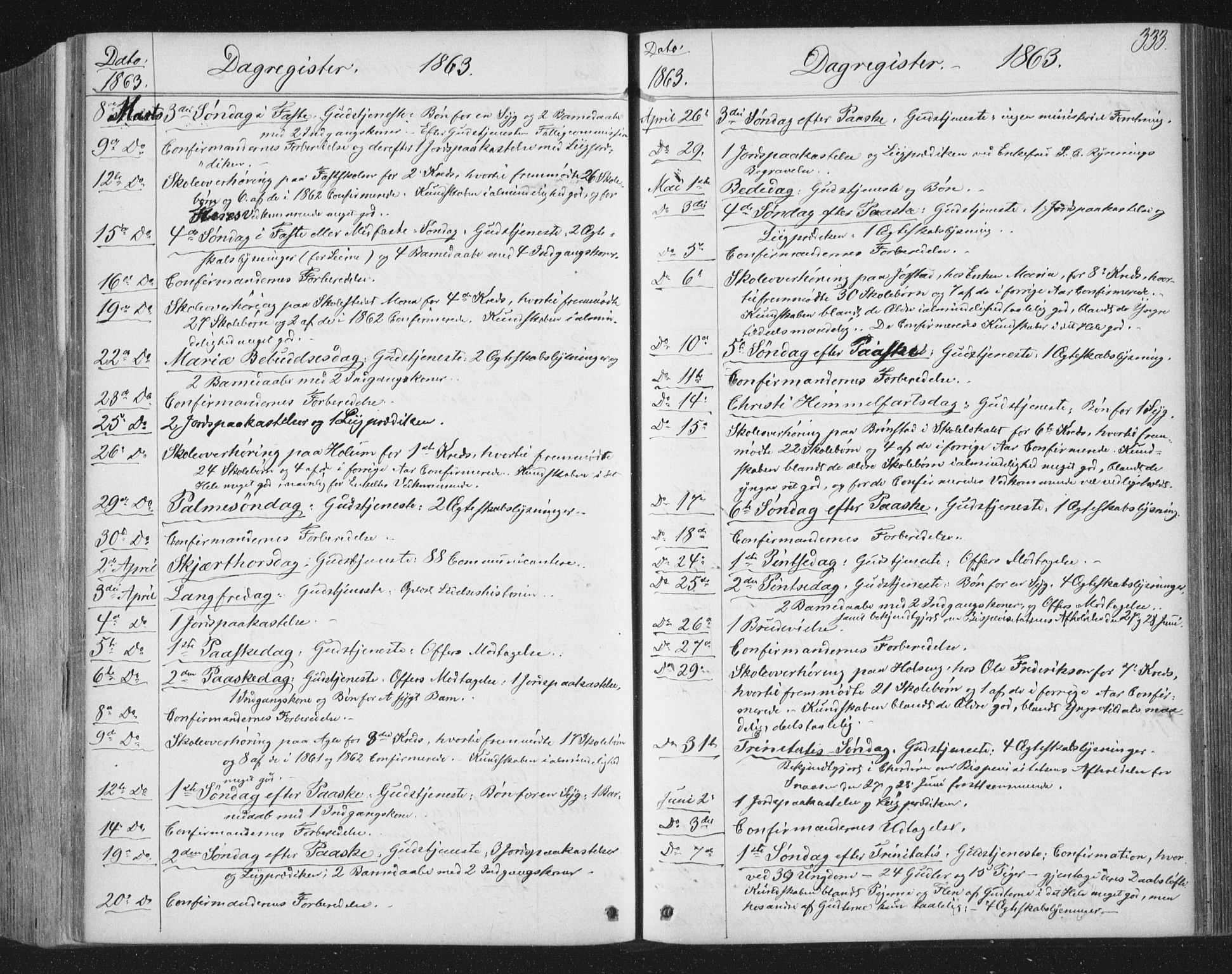 Ministerialprotokoller, klokkerbøker og fødselsregistre - Nord-Trøndelag, SAT/A-1458/749/L0472: Parish register (official) no. 749A06, 1857-1873, p. 333