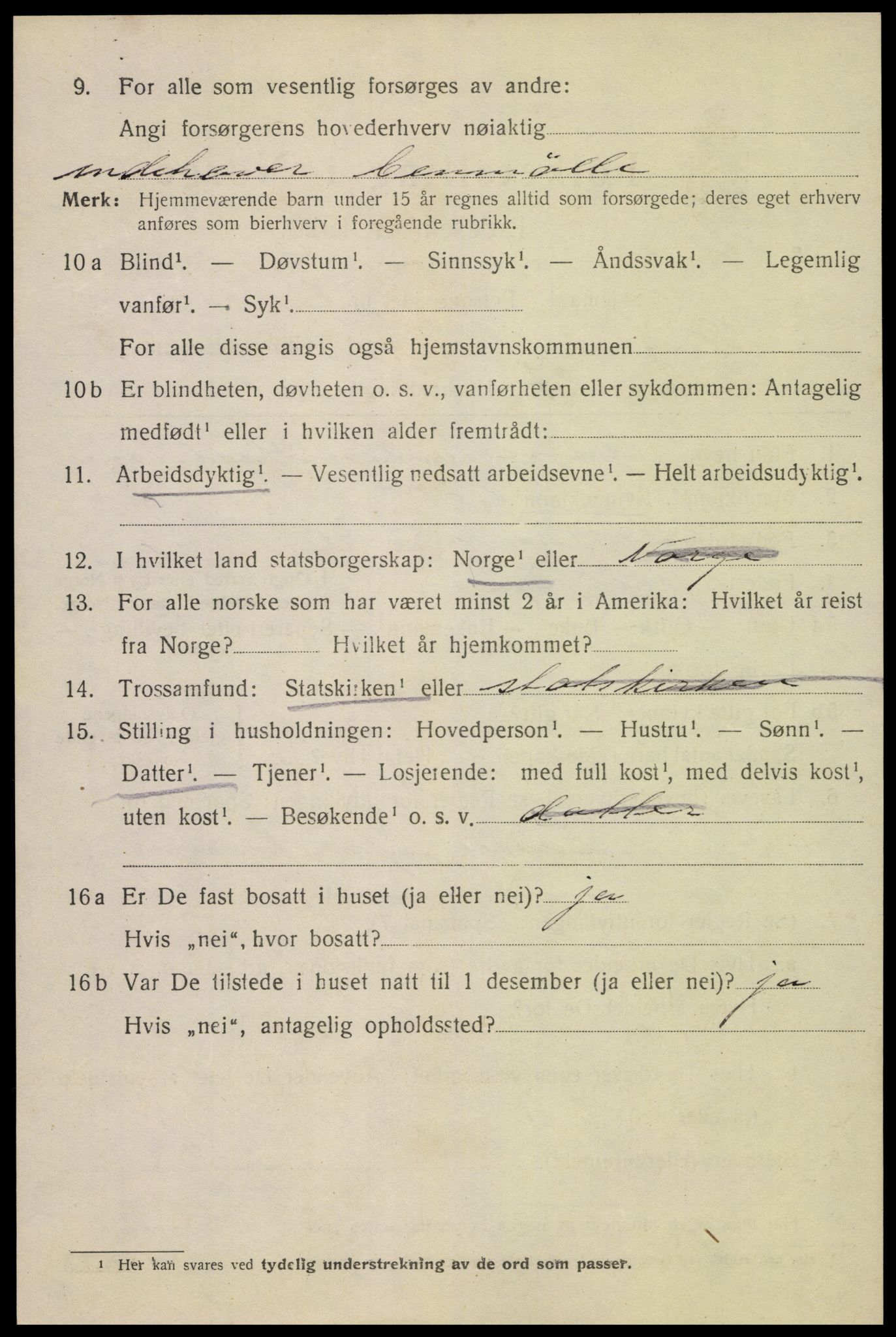 SAK, 1920 census for Flekkefjord, 1920, p. 5757