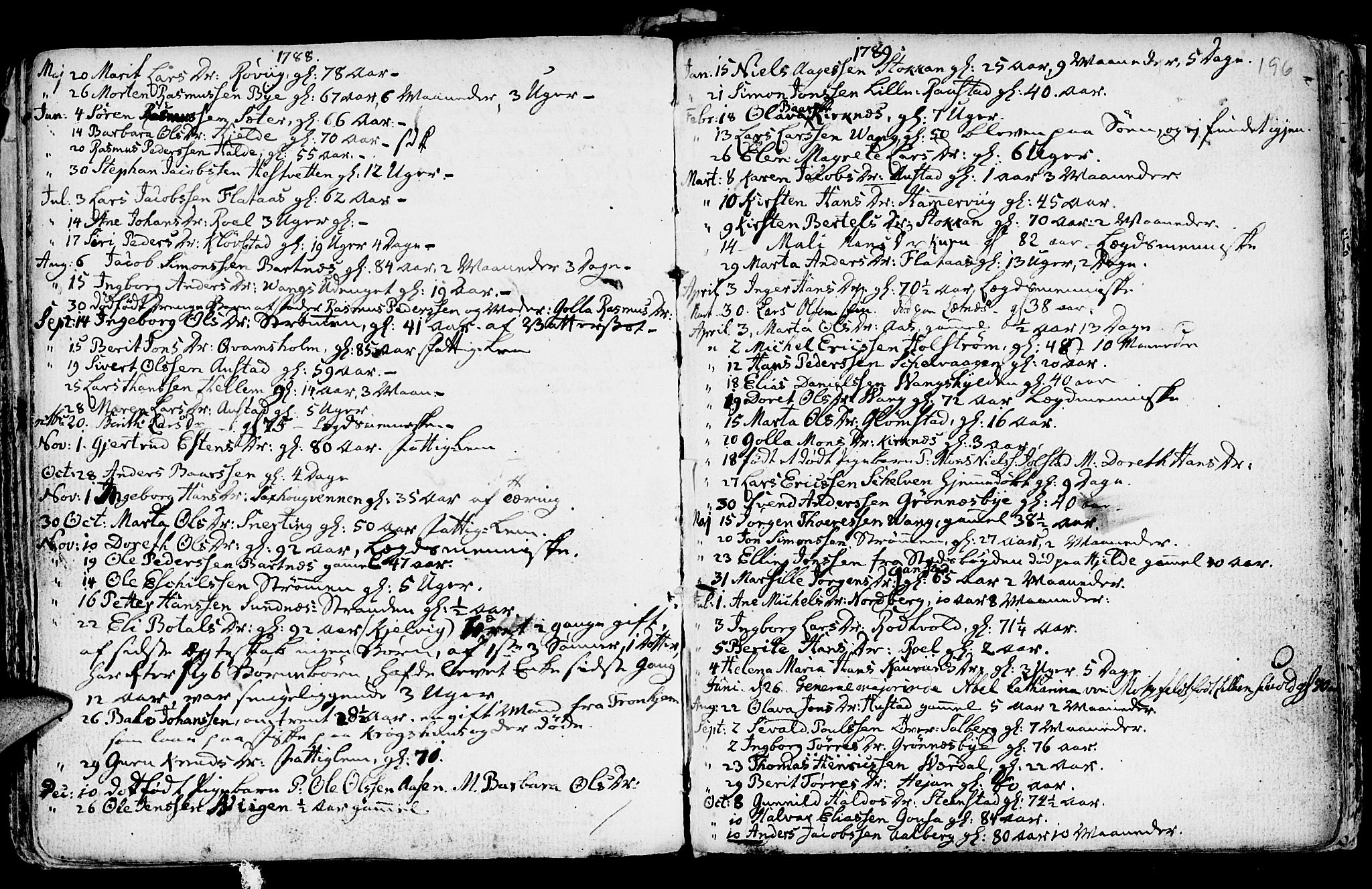 Ministerialprotokoller, klokkerbøker og fødselsregistre - Nord-Trøndelag, SAT/A-1458/730/L0273: Parish register (official) no. 730A02, 1762-1802, p. 196