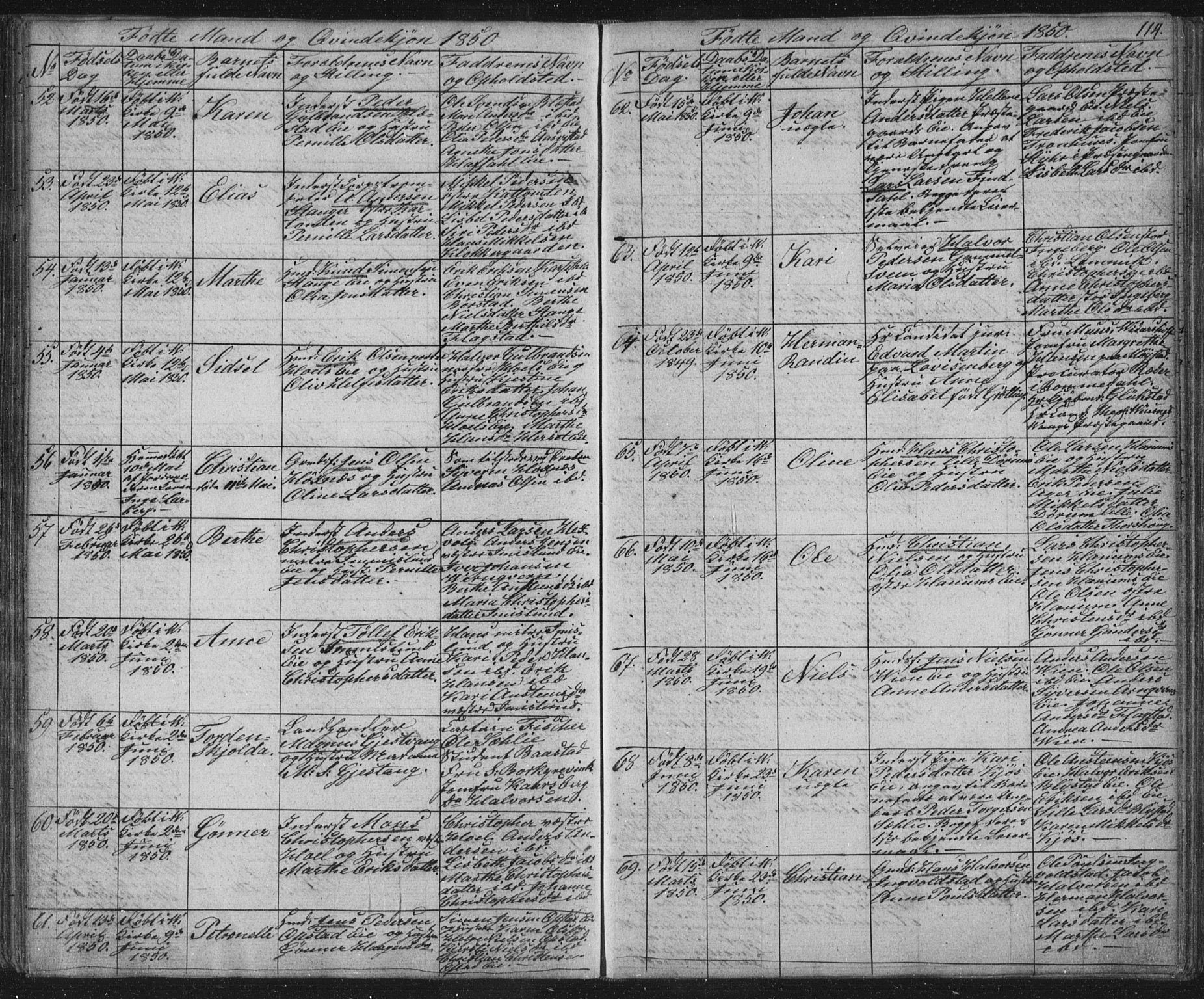 Vang prestekontor, Hedmark, AV/SAH-PREST-008/H/Ha/Hab/L0008: Parish register (copy) no. 8, 1832-1854, p. 114