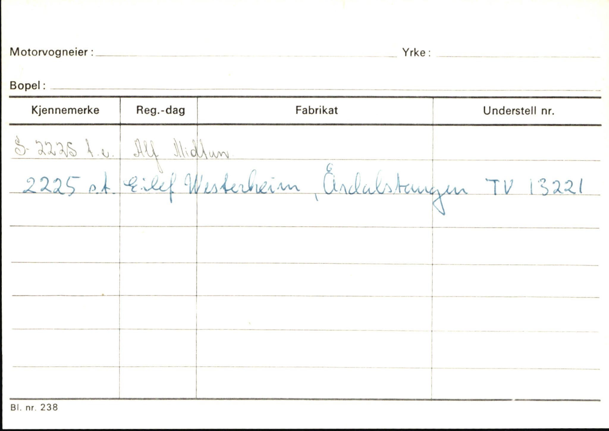 Statens vegvesen, Sogn og Fjordane vegkontor, AV/SAB-A-5301/4/F/L0145: Registerkort Vågsøy S-Å. Årdal I-P, 1945-1975, p. 1733